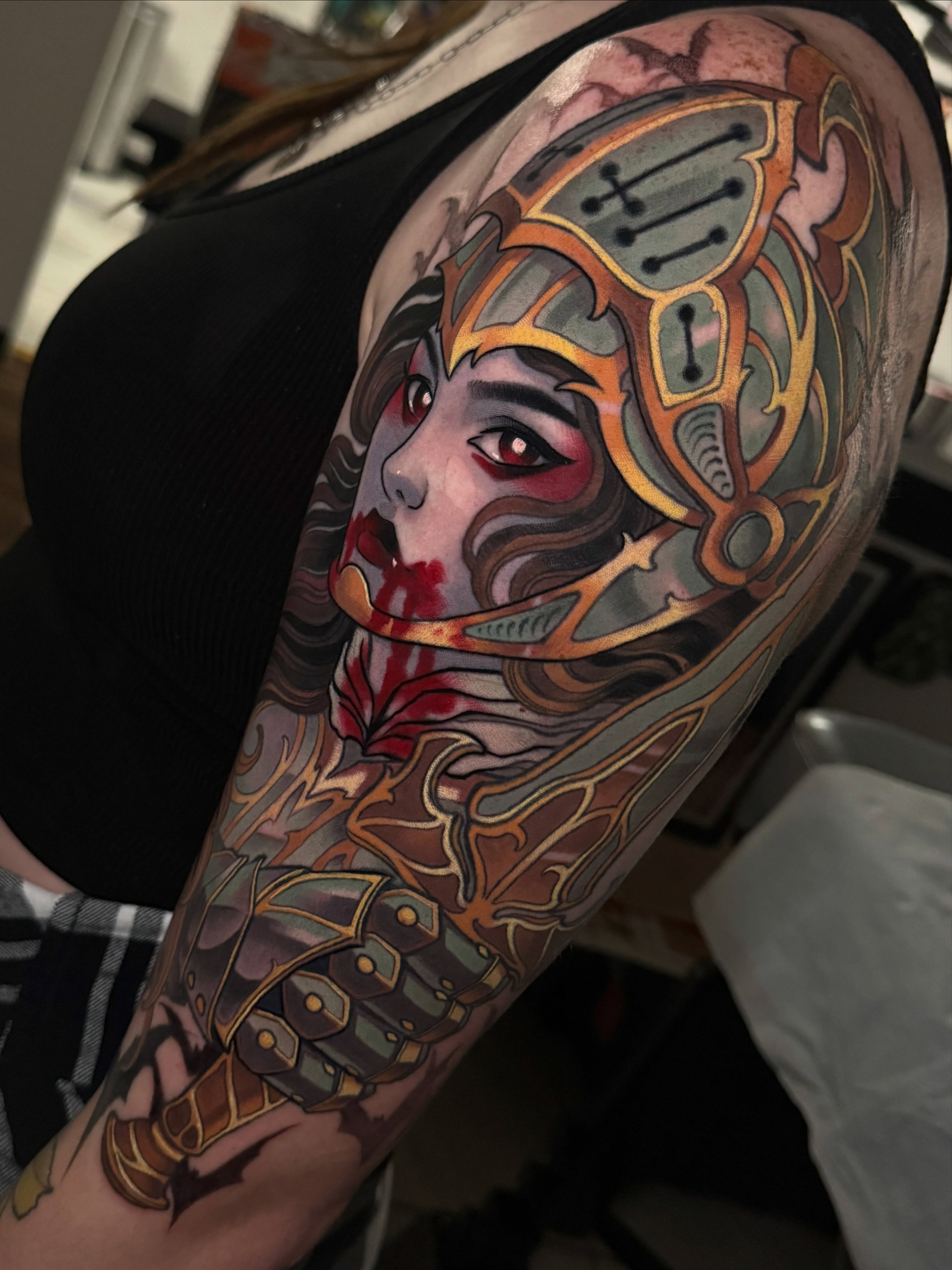 Tattoo by @lady.blackwell.tattoos β dark_realism, geometric