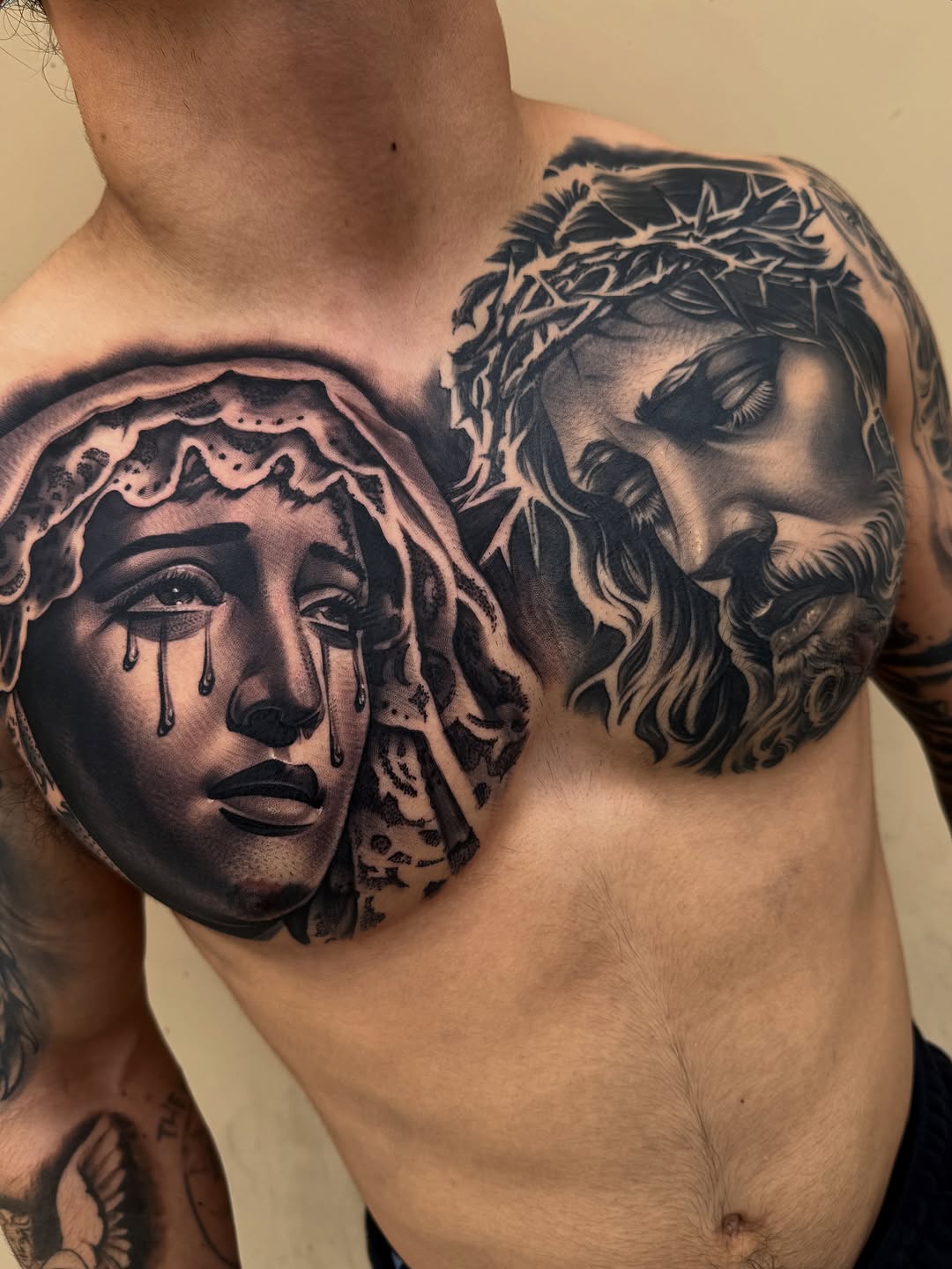 Tattoo by @eksoe_ — realism, black_and_grey