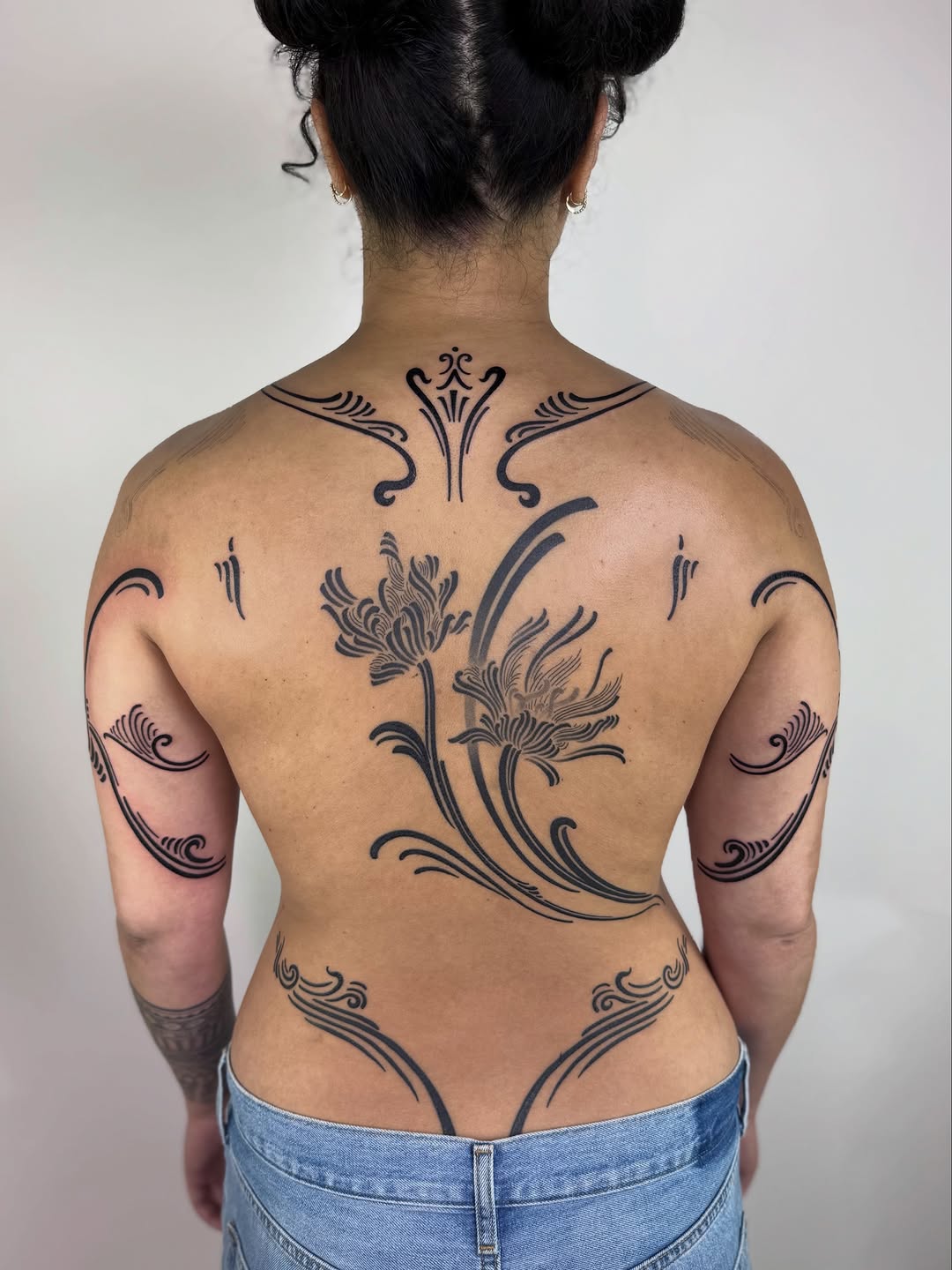 Tattoo by @jenaperrytattoos — ornamental, blackwork