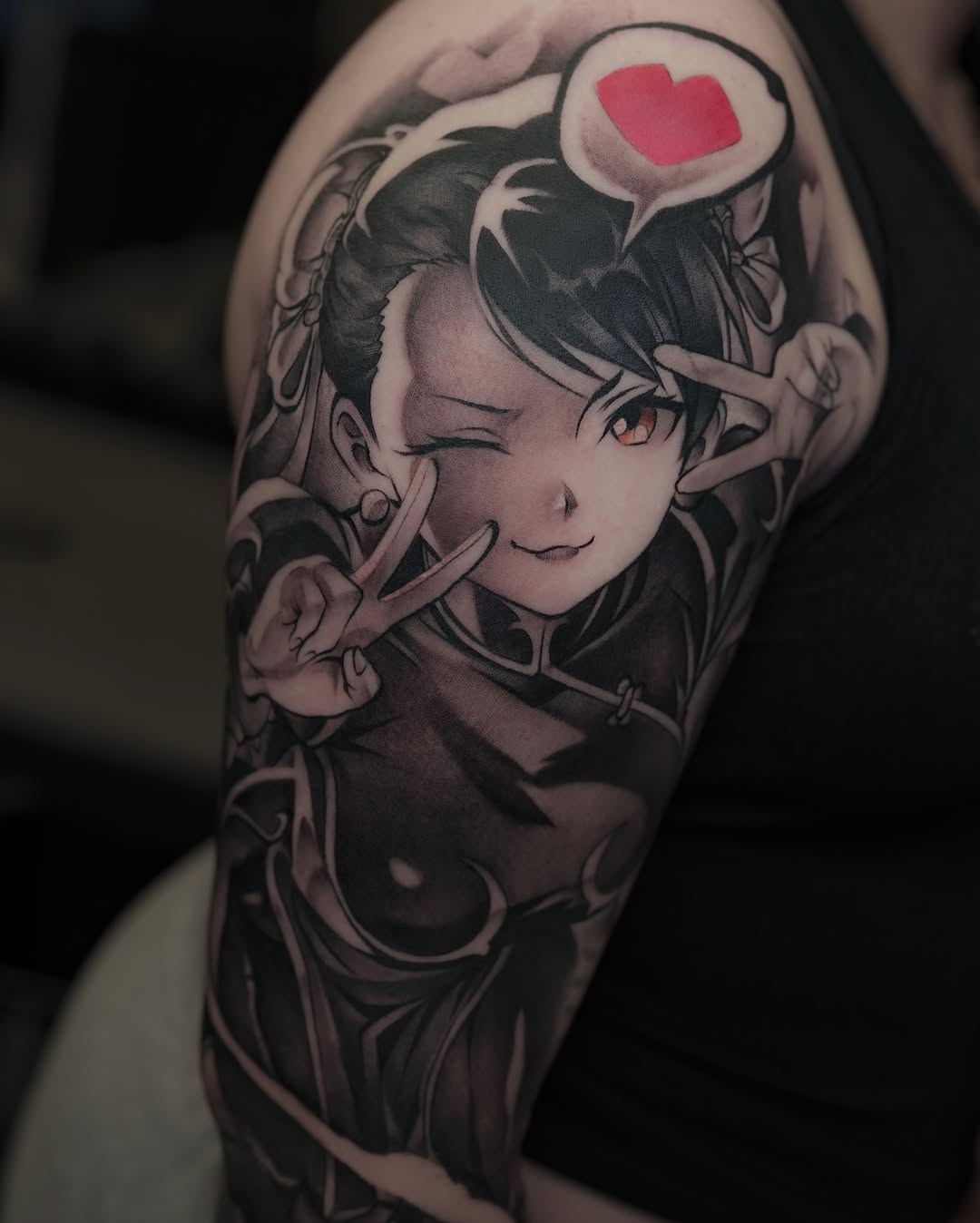Tattoo by @hideaki.ink — anime, realism