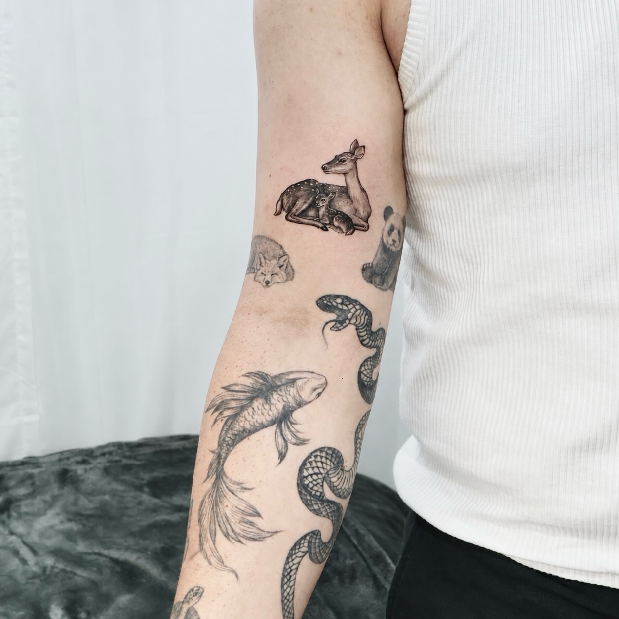 Tattoo by @yeonjae_tattoo — black_and_grey