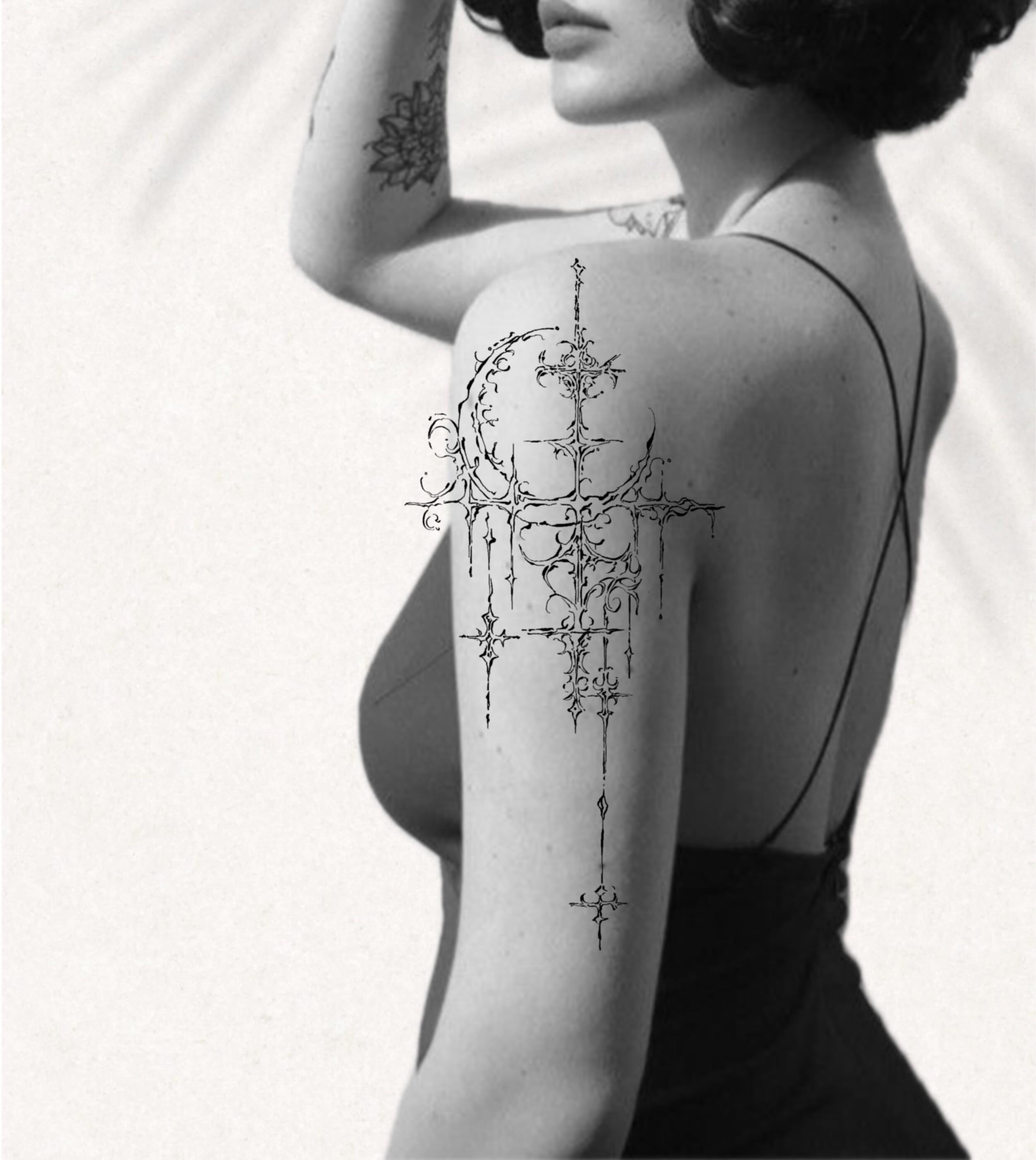 Tattoo by @tattooist_veni — black_and_grey, ornamental