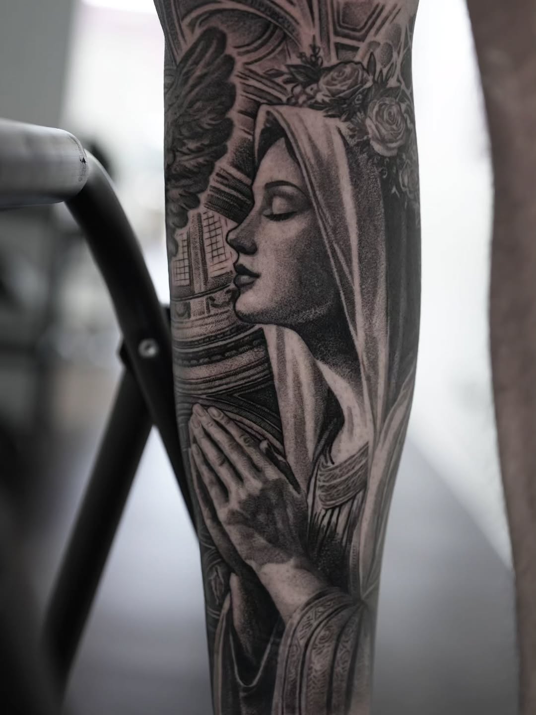 Tattoo by @vik_tattoos — realism, black_and_grey