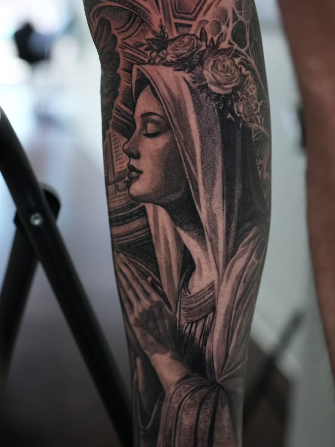 Tattoo by @vik_tattoos — realism, black_and_grey