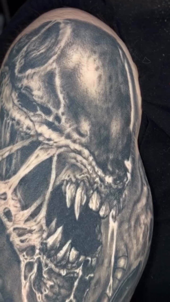 Tattoo by @d.r_tattoos — dark_realism, black_and_grey