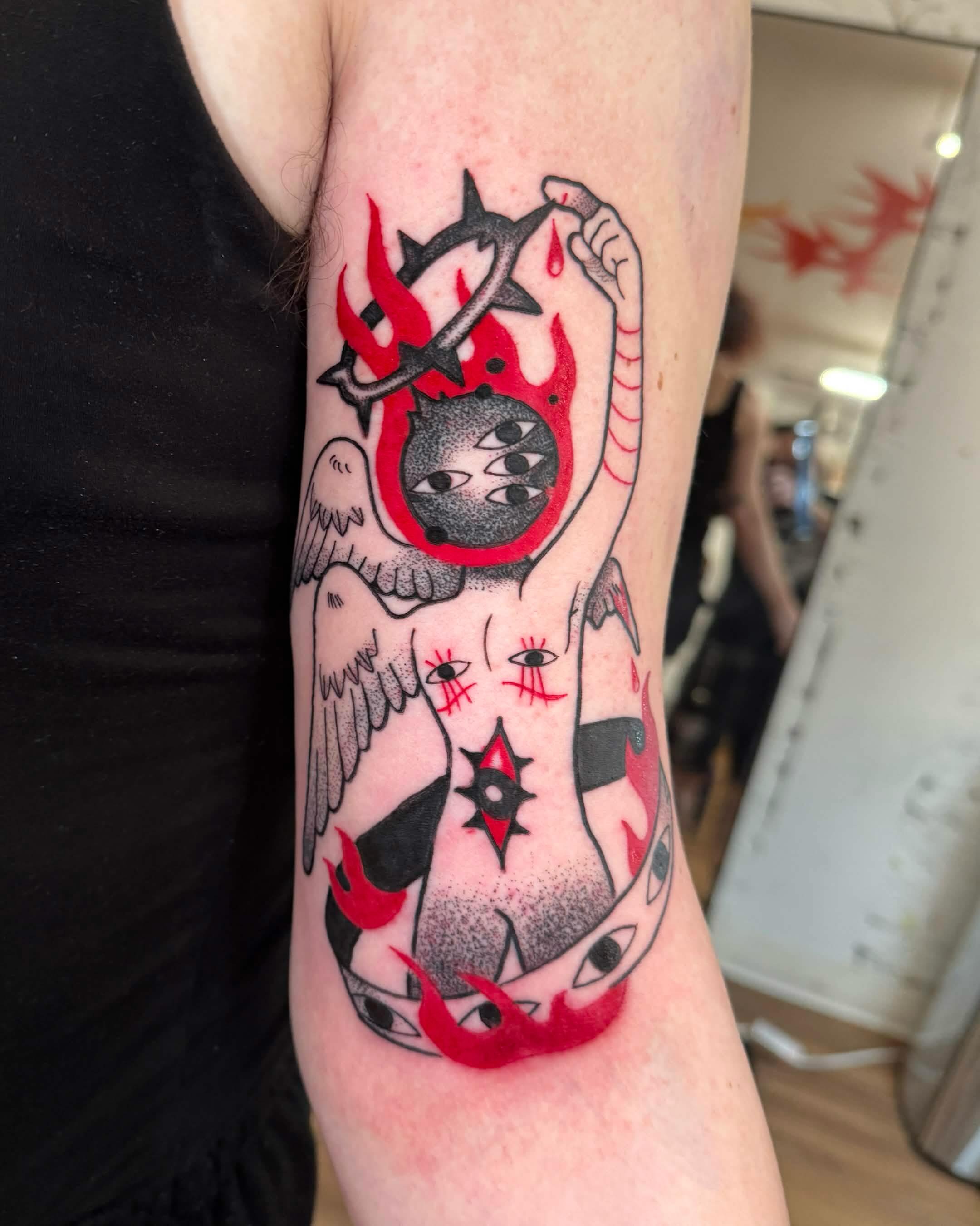 Tattoo by @carrion.beetle — neo_traditional, dotwork
