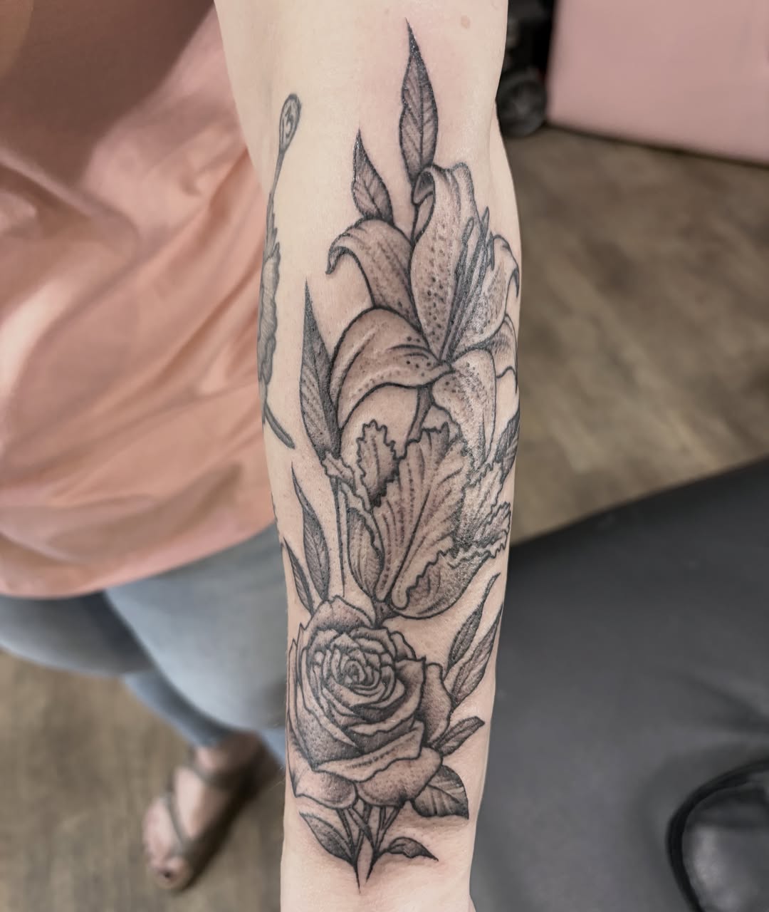Tattoo by @theblackdottattoo — black_and_grey