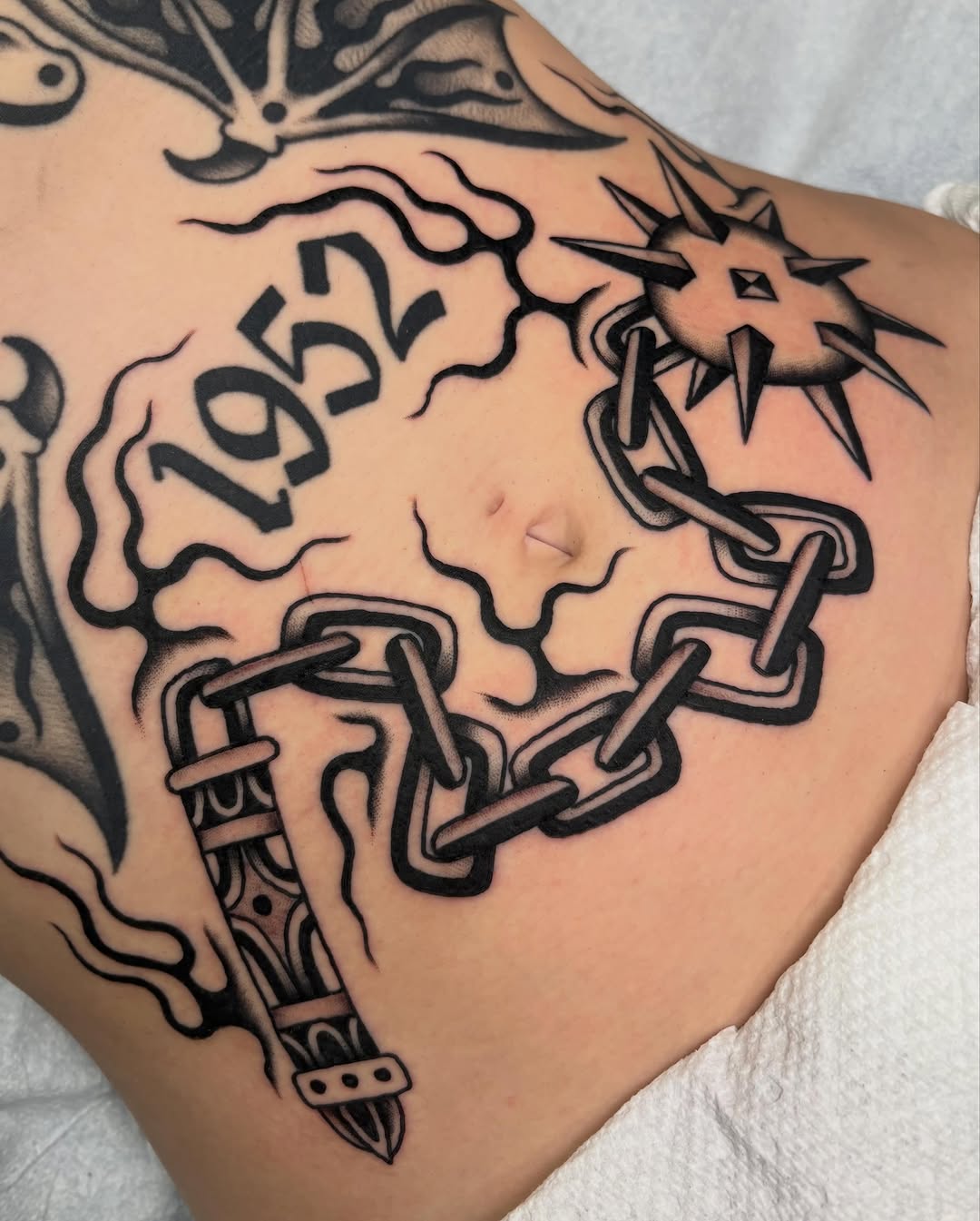 Tattoo by @lallysee — american_traditional, lettering_script