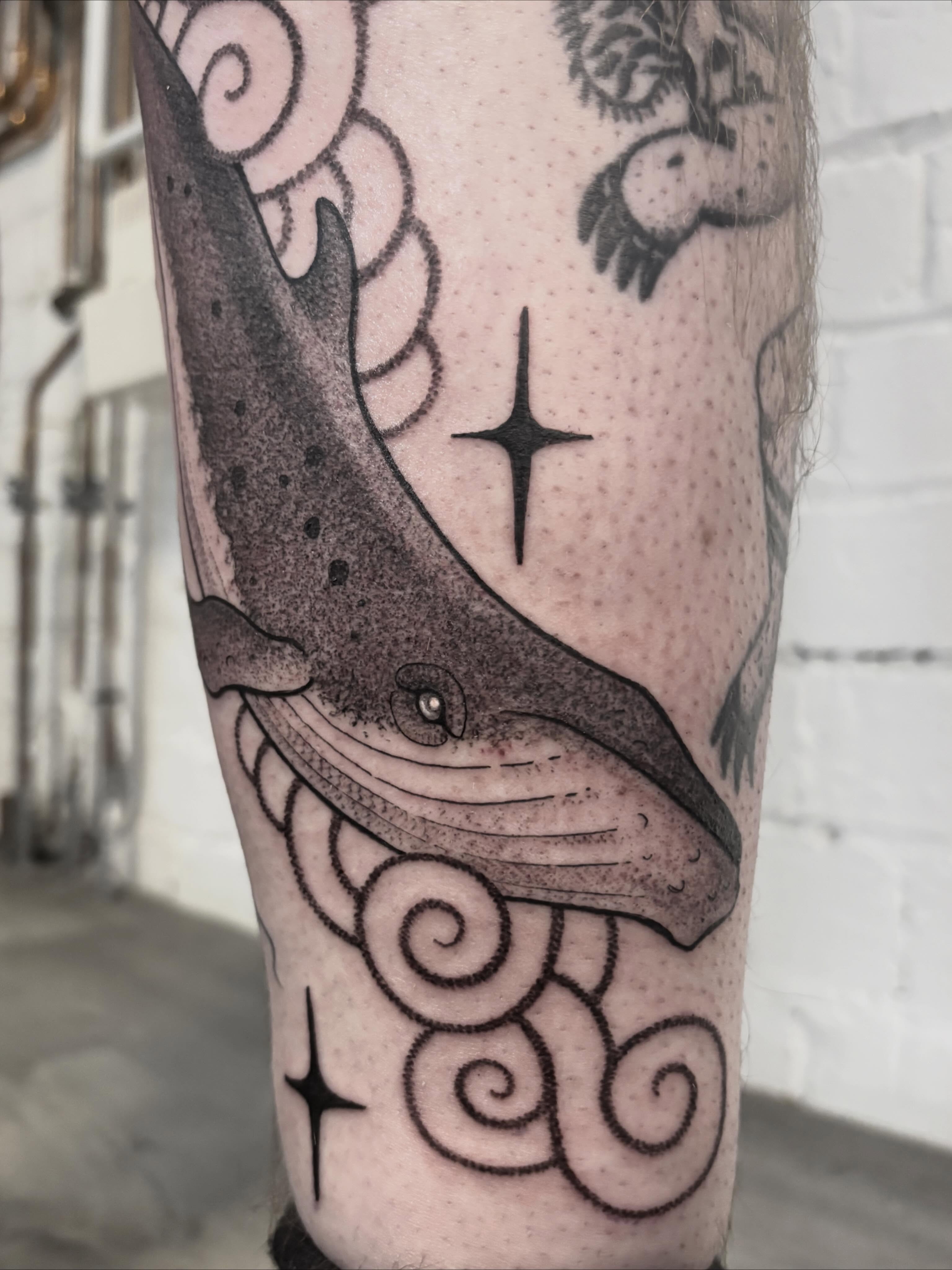 Tattoo by @osichristattoos — dotwork, realism