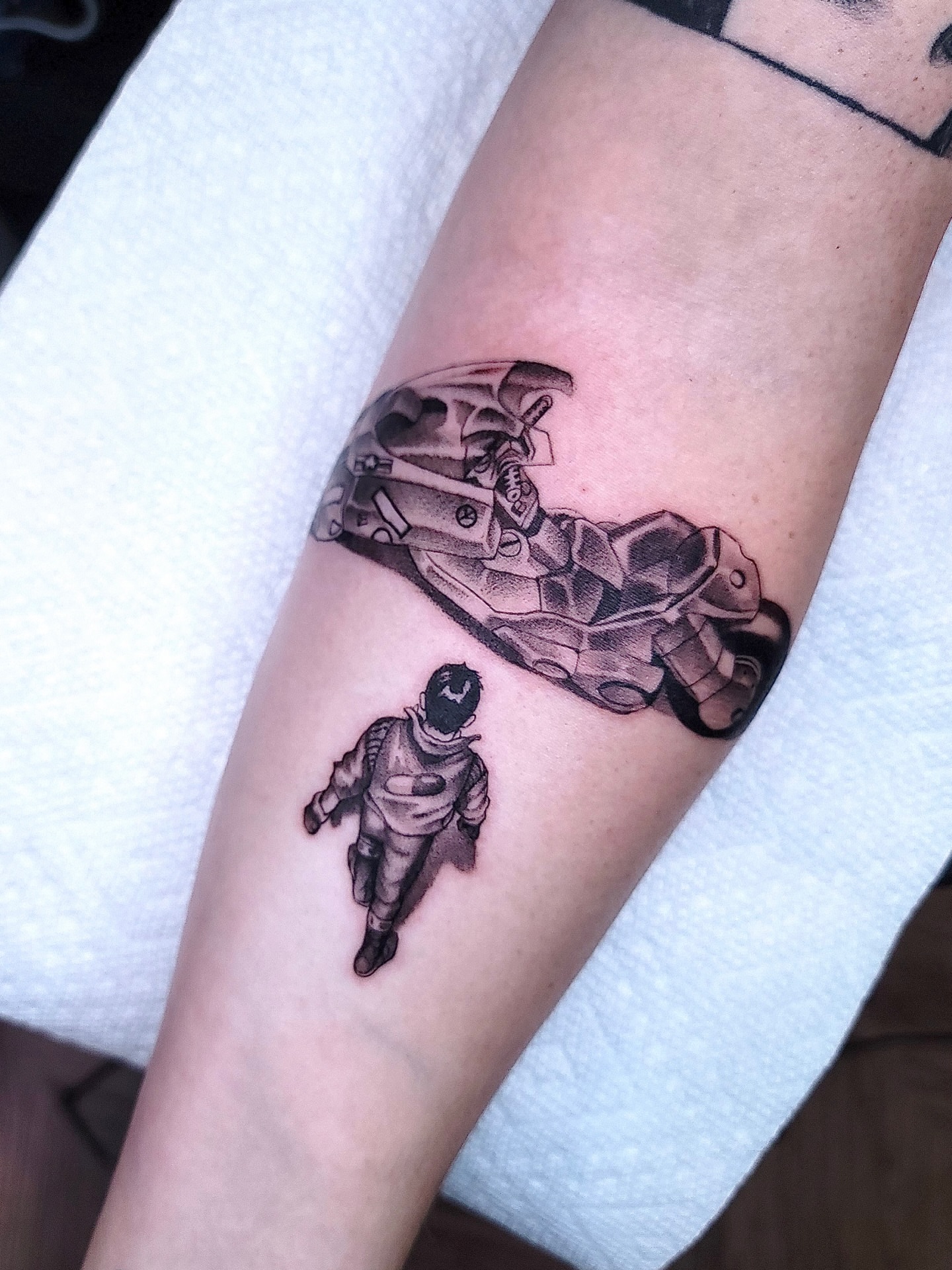 Astronaut and space shuttle geometric tattoo on the forearm by πΌπππΎππΌ π
πΌππππ