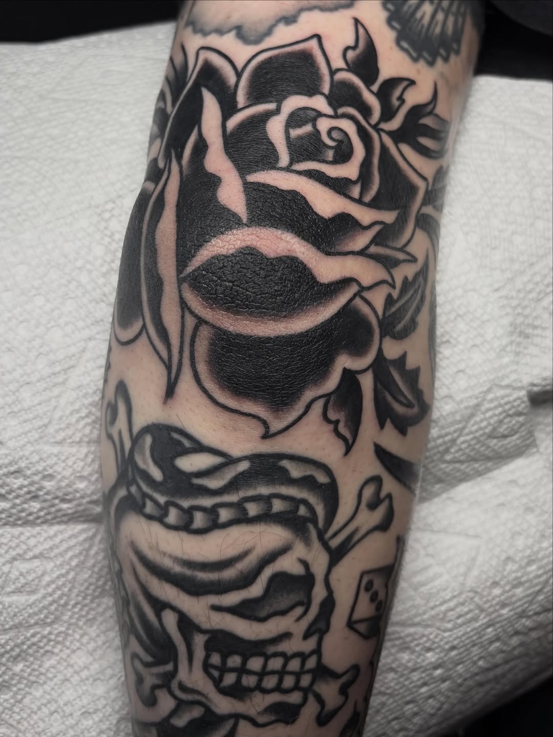 Tattoo by @davidarmacost โ american_traditional, black_and_grey