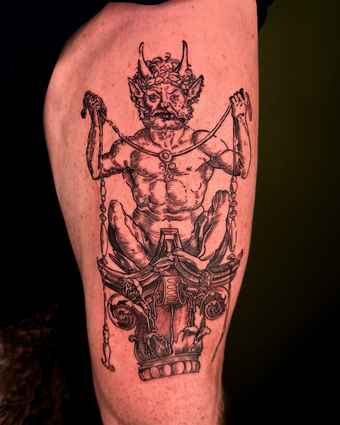 Tattoo by @faunawitchtattoo — black_and_grey, illustrative