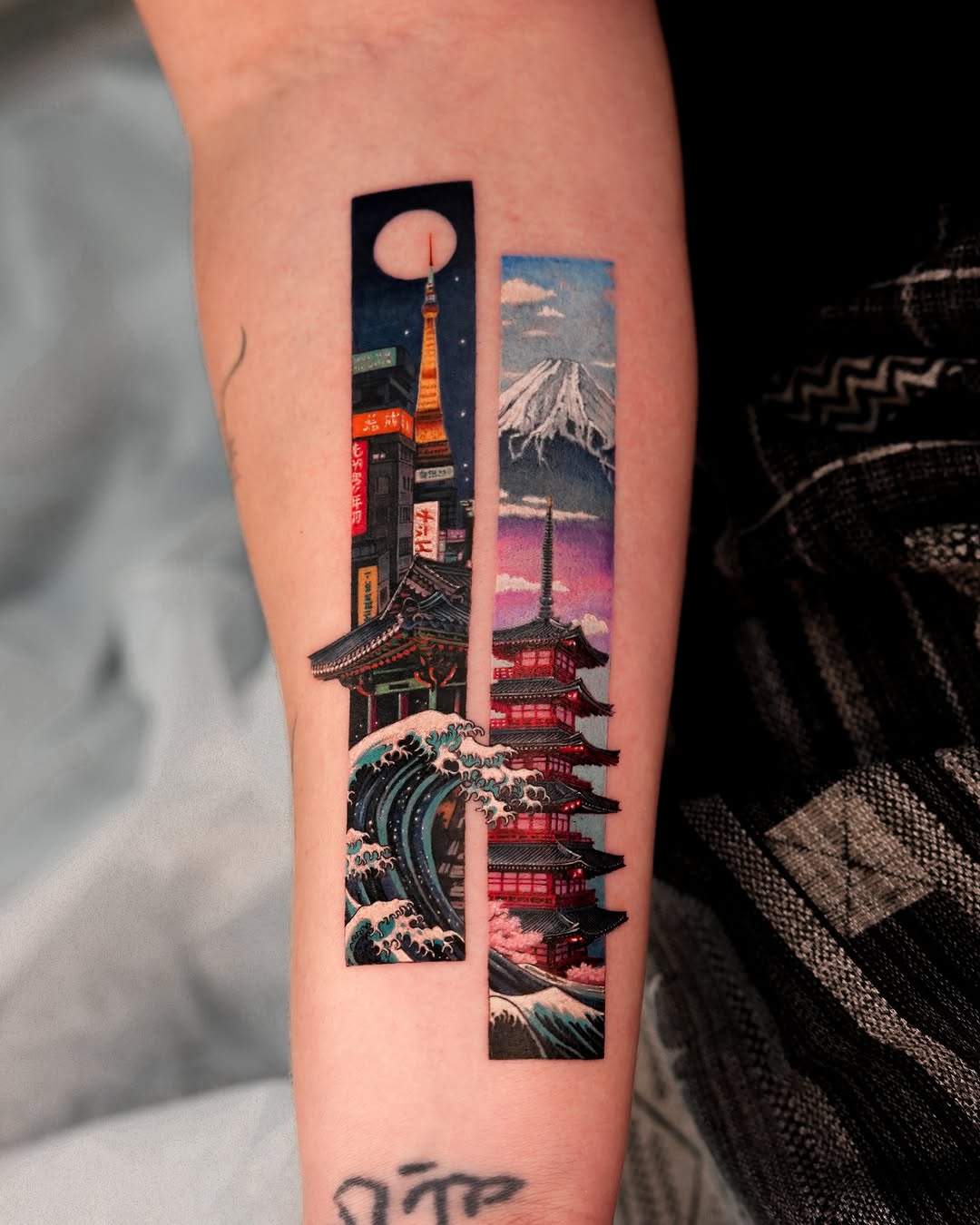 Anime tattoo on the forearm by EQ