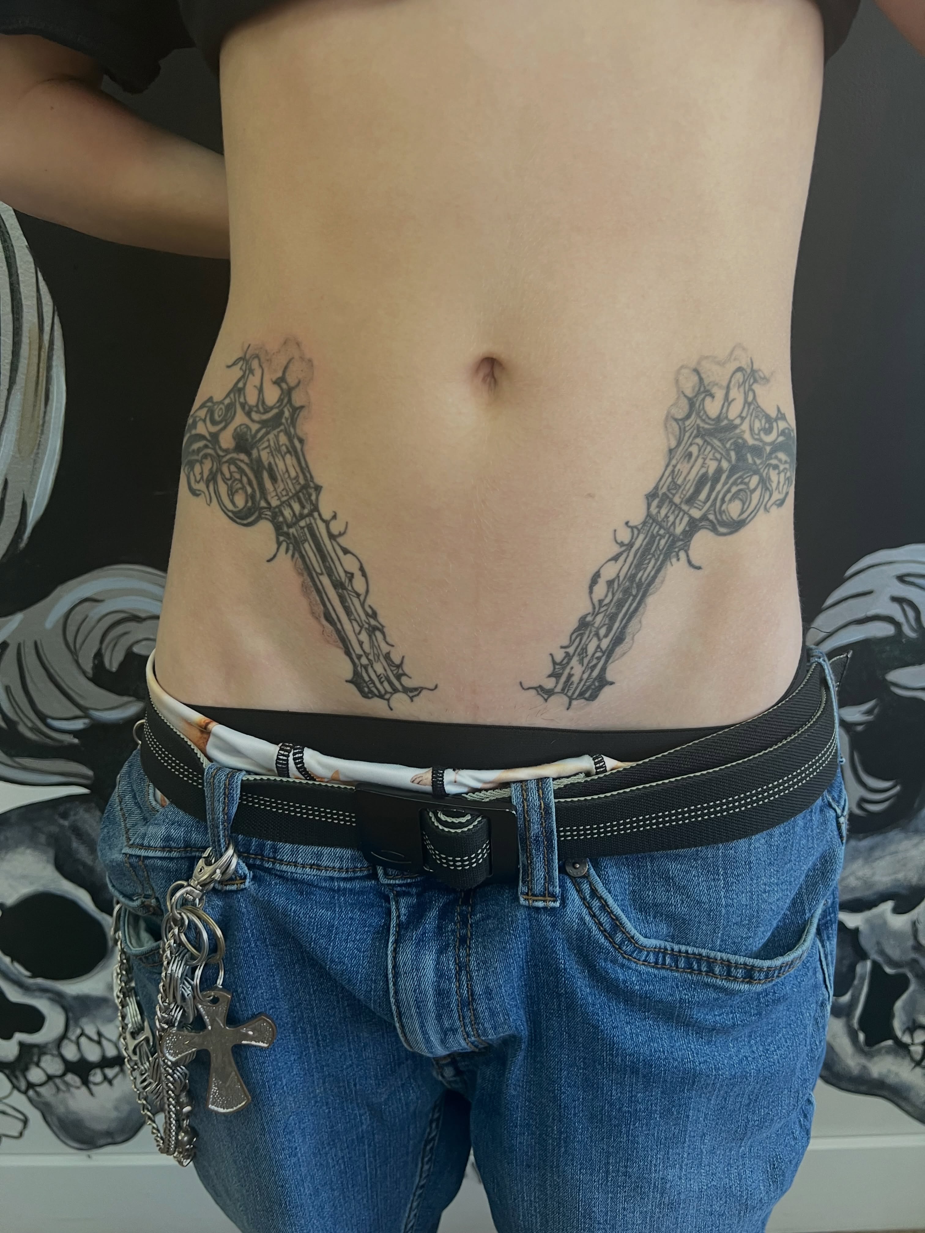 Tattoo by @conniewestgatetattoos — black_and_grey