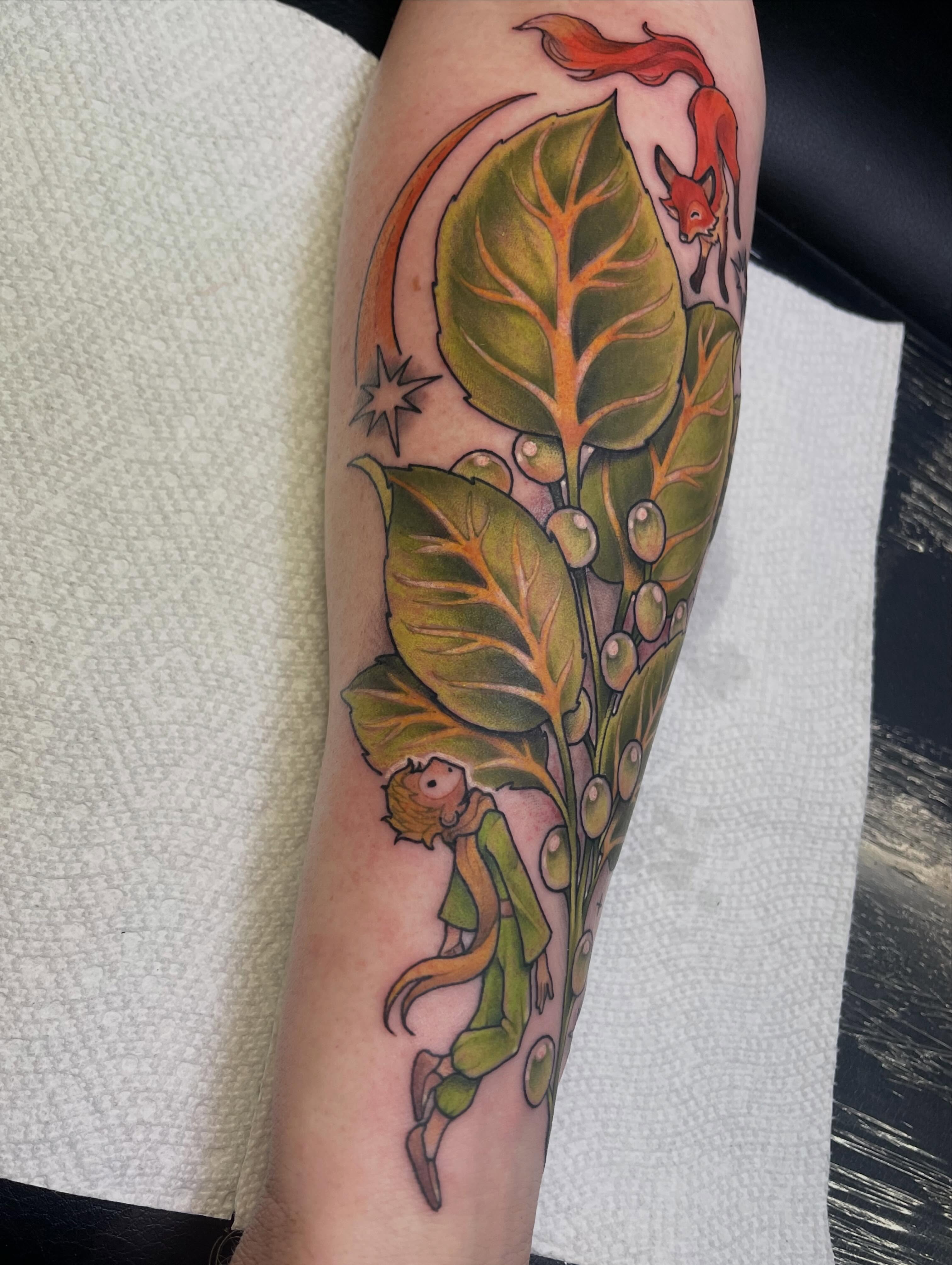 Tattoo by @nervatattoo — illustrative, dotwork