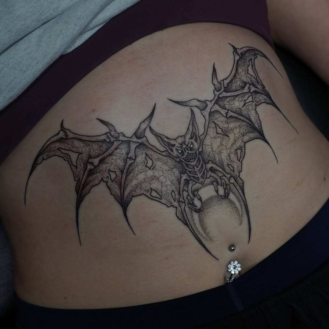 Tattoo by @no_caps_tattoo — dark_realism, dotwork