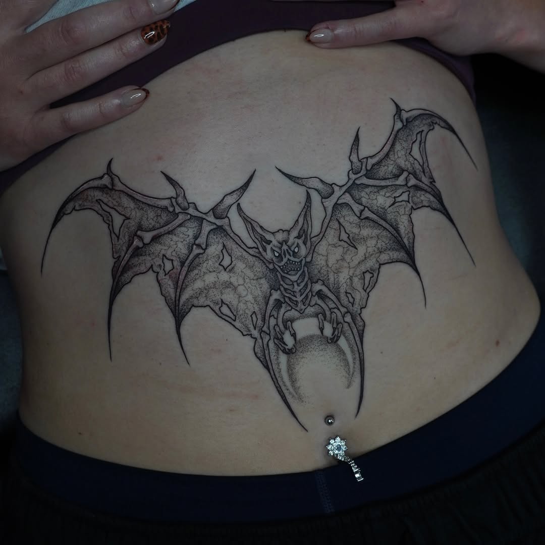 Tattoo by @no_caps_tattoo — dark_realism, dotwork