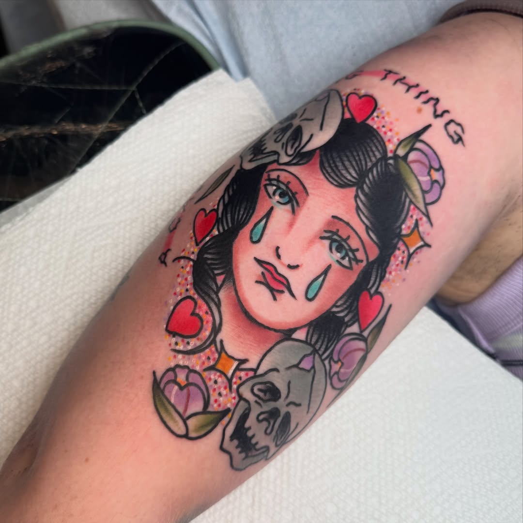 Tattoo by @happyboykurt — american_traditional, dotwork