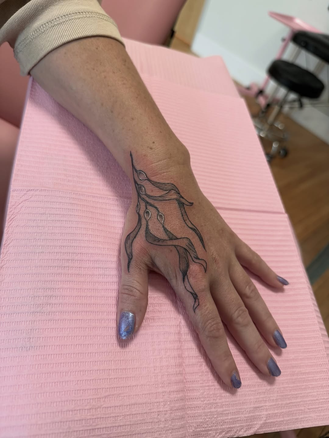 Tattoo by @tinyghosttattoo — fine_line, black_and_grey