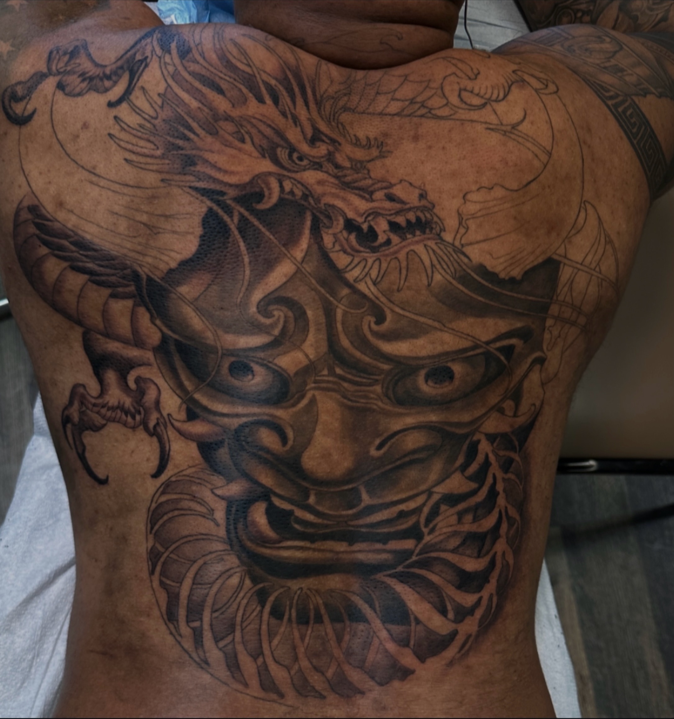 Tattoo by @johntarrao — black_and_grey, realism