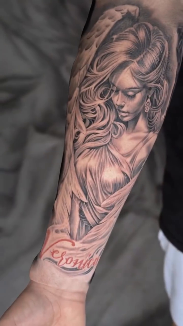 Tattoo by @iamelvistattoo — realism, black_and_grey