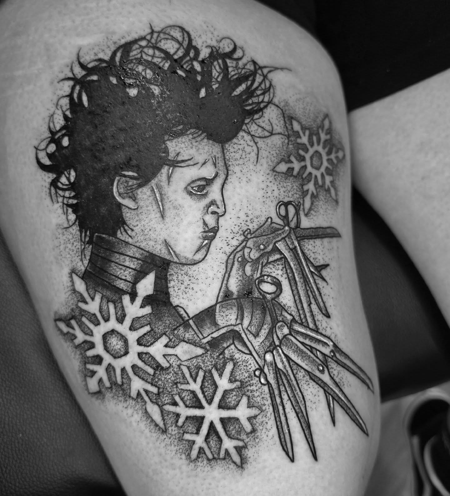 Tattoo by @olivergraves9 — dotwork, black_and_grey