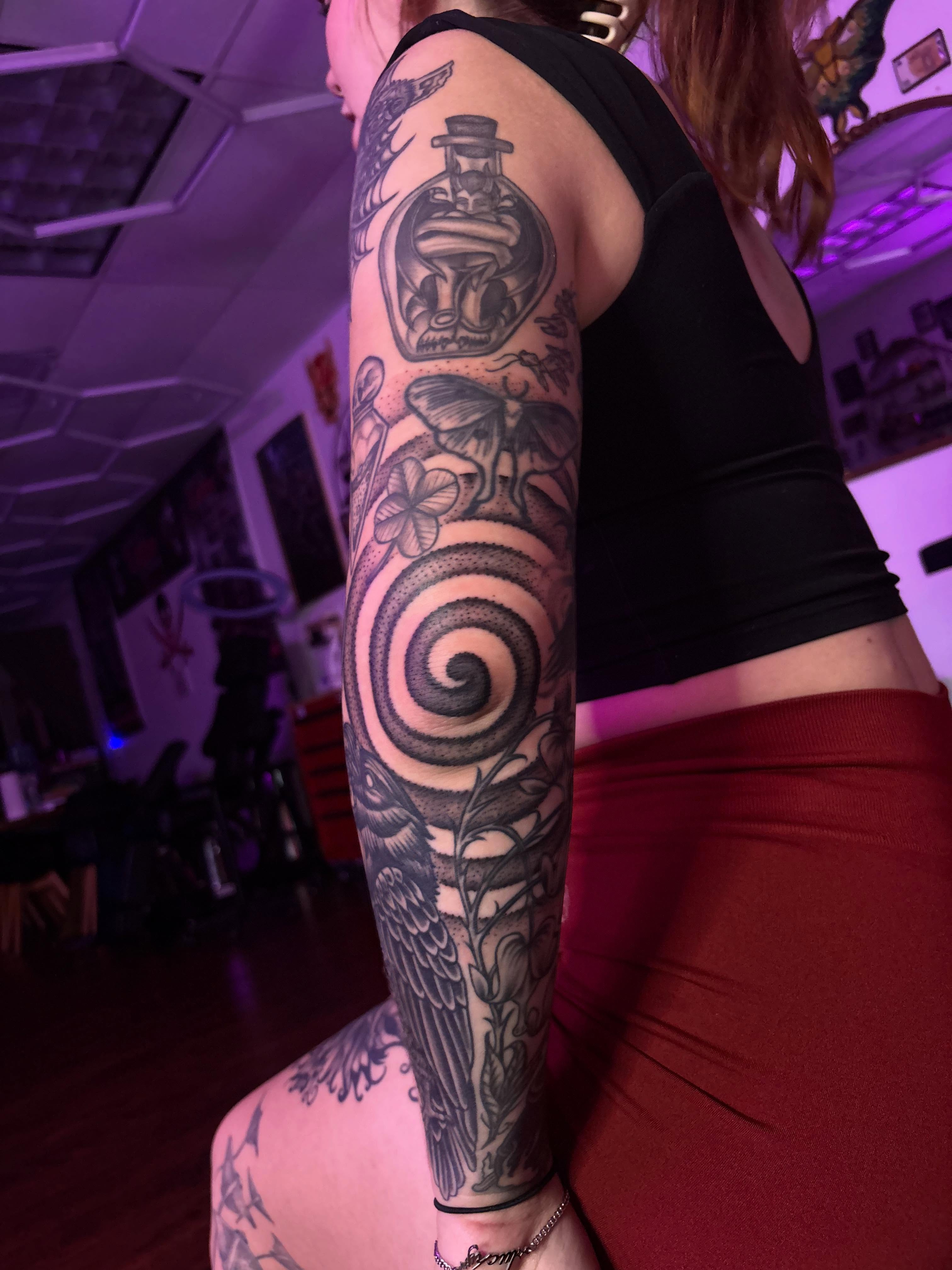 Tattoo by @skyecaliforniaink — black_and_grey, realism