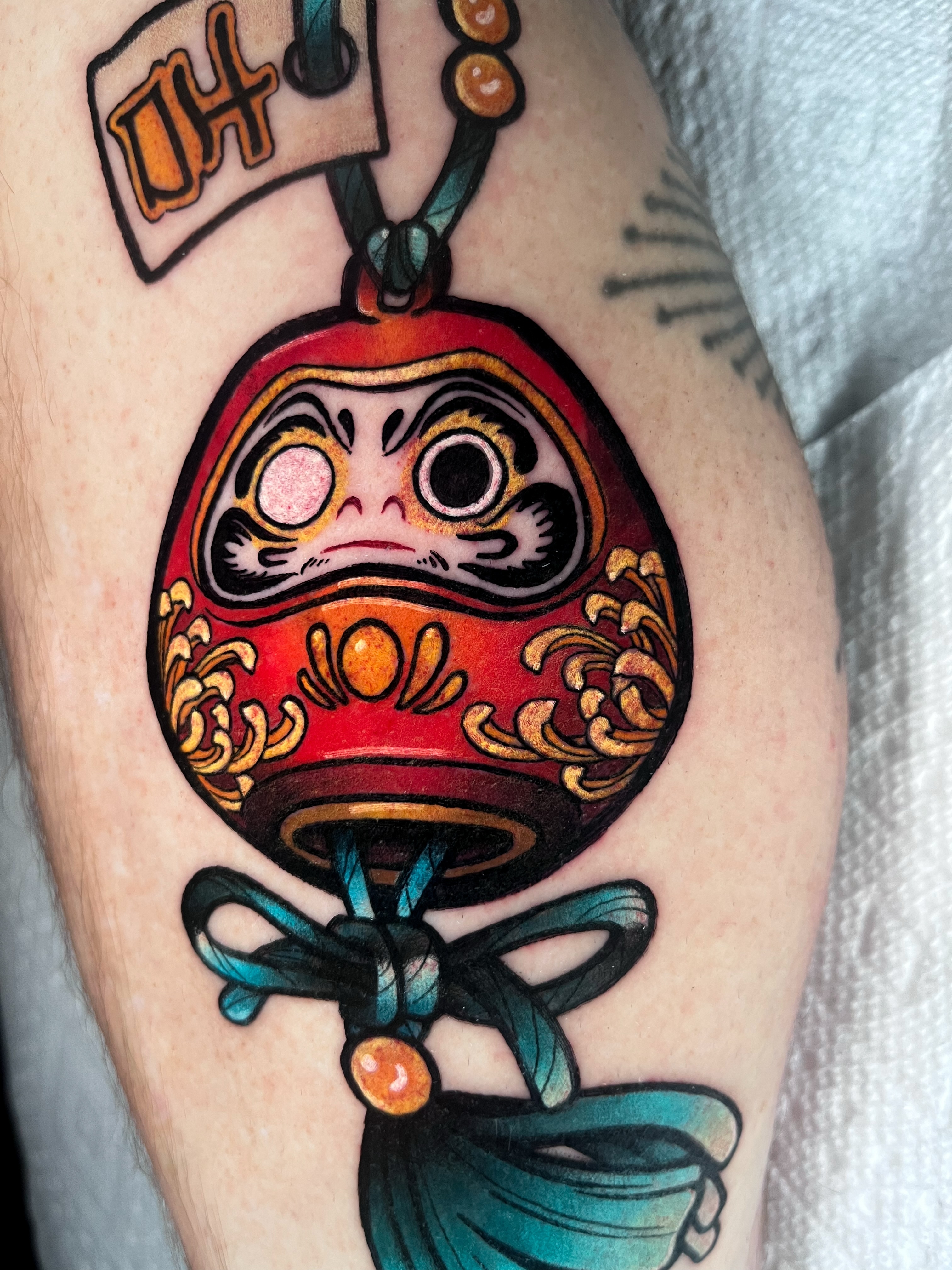 Matryoshka doll American traditional tattoo on the forearm by ʙᴇᴄᴄᴀ ʟʏɴɴ