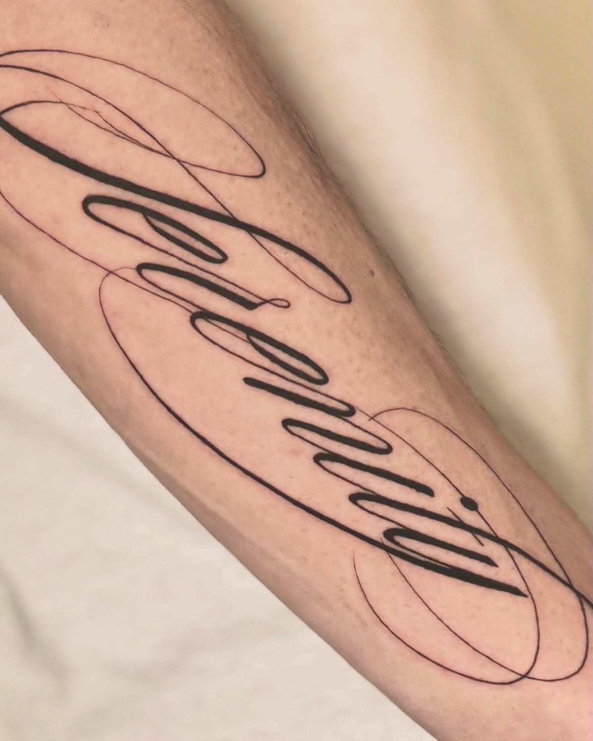 Serenity lettering script tattoo on the forearm by ๐
๐๐๐๐ณ๐ฎ๐ฆ๐ข ๐๐๐ญ๐ญ๐จ๐จs