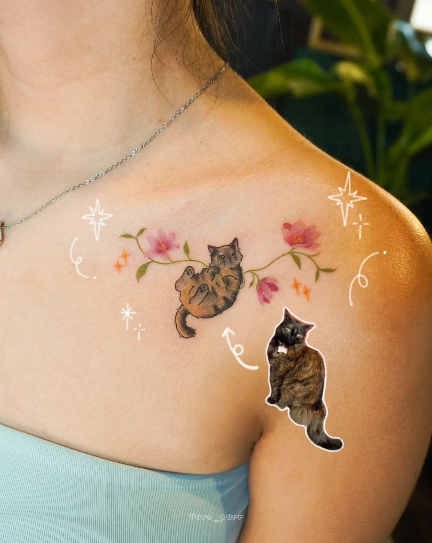 Tattoo by @yure_purr β watercolor, illustrative