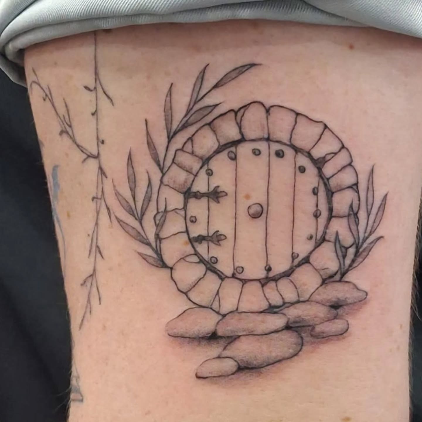 Tattoo by @beardedmoney — black_and_grey