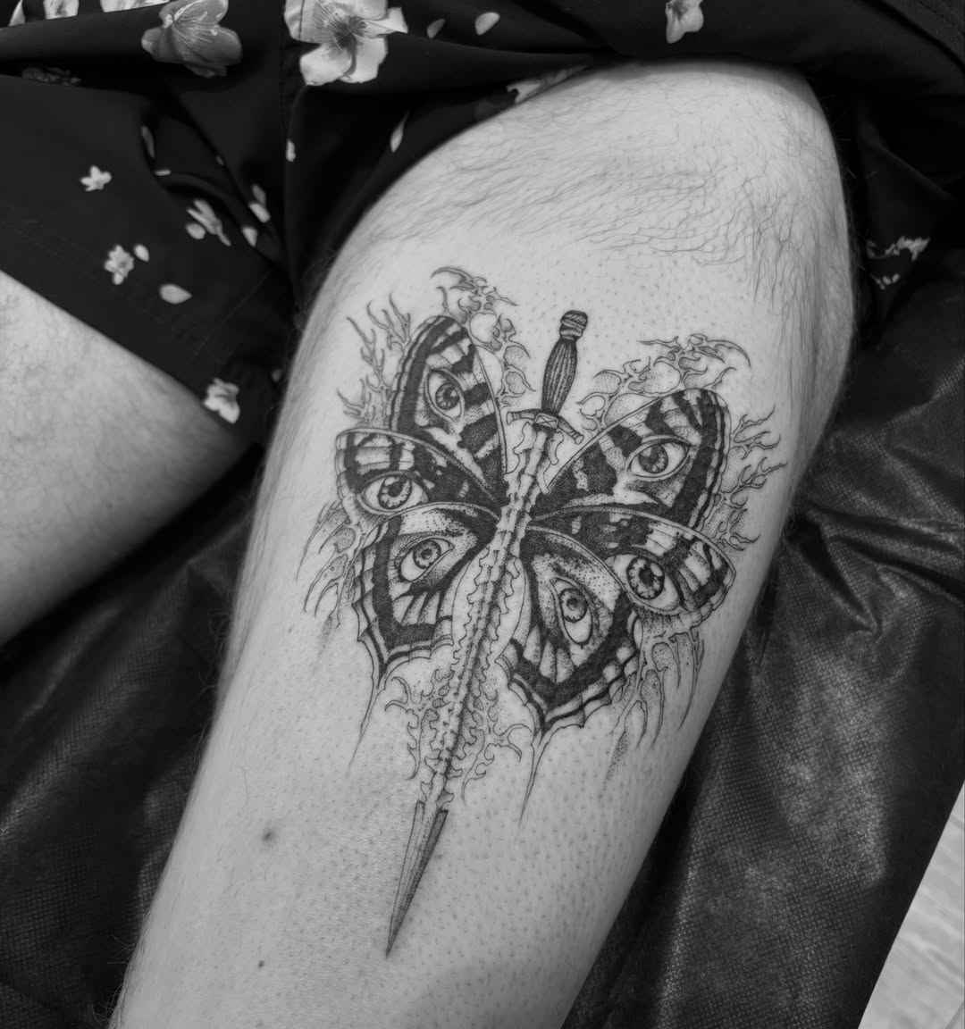 Tattoo by @blightttattoo — black_and_grey, realism