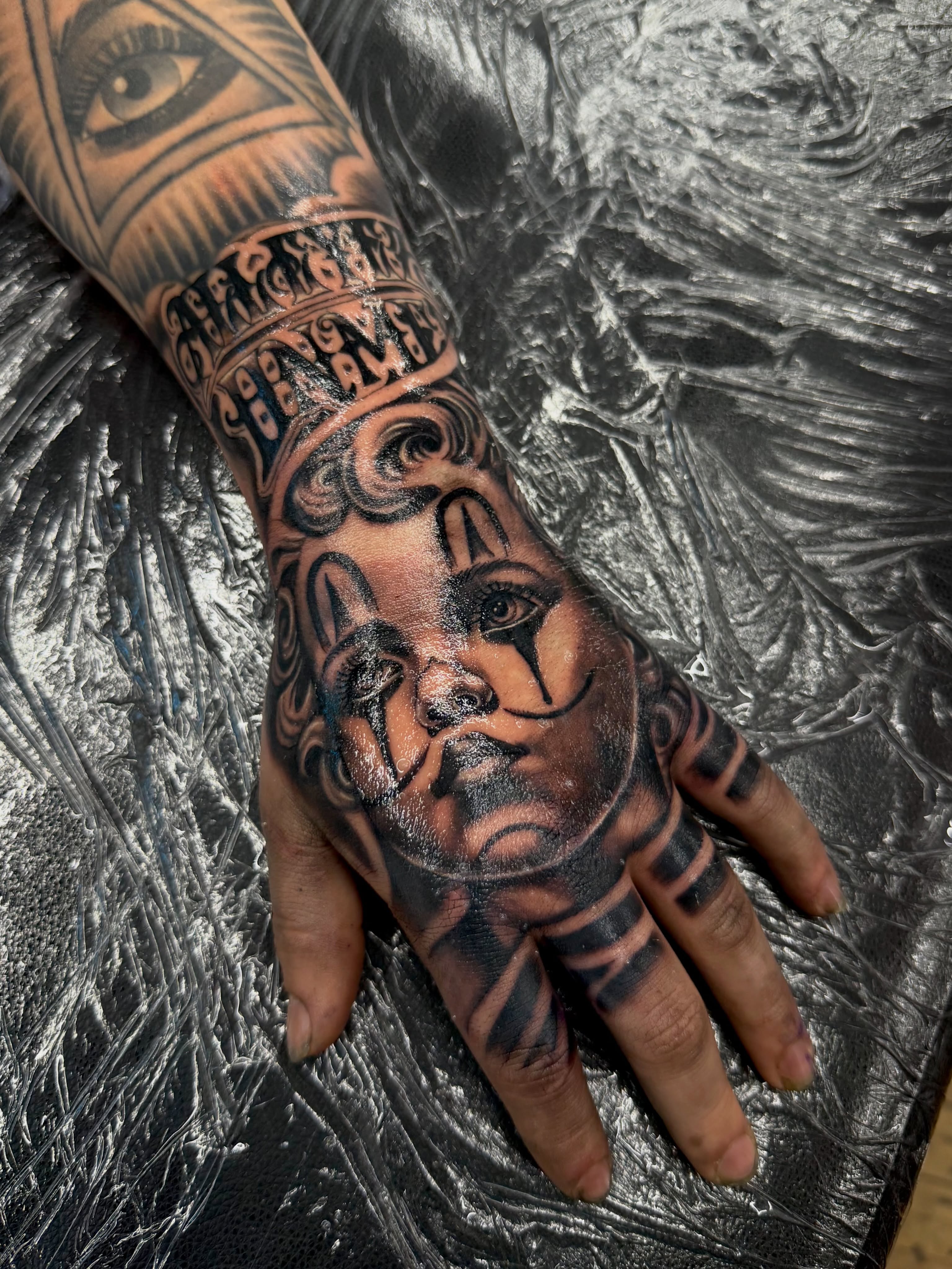 Tattoo by @inkofmine_byleo — realism, black_and_grey
