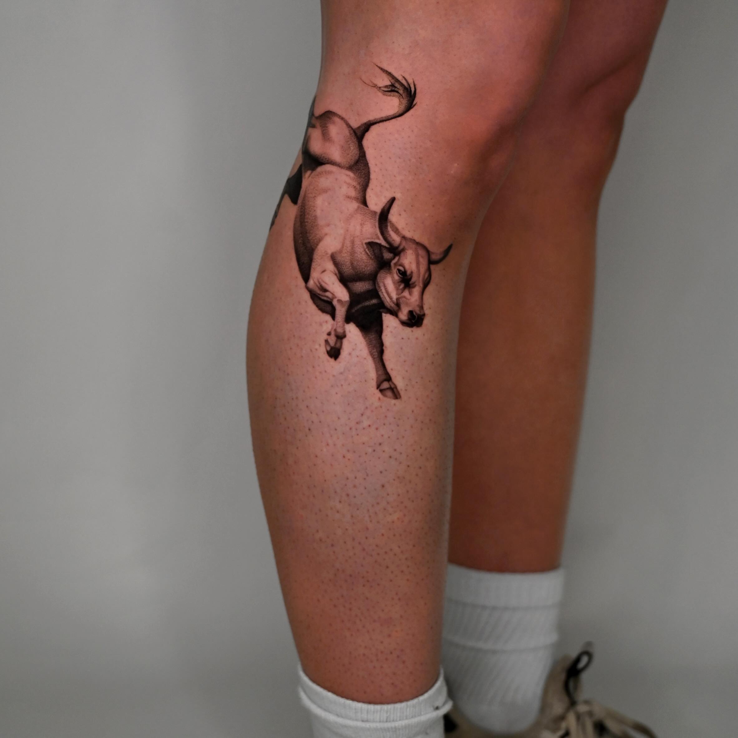 Tattoo by @domcozzaart — dotwork