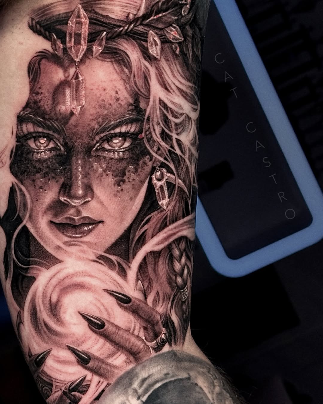 Tattoo by @catcastrotattoos — realism, dark_realism