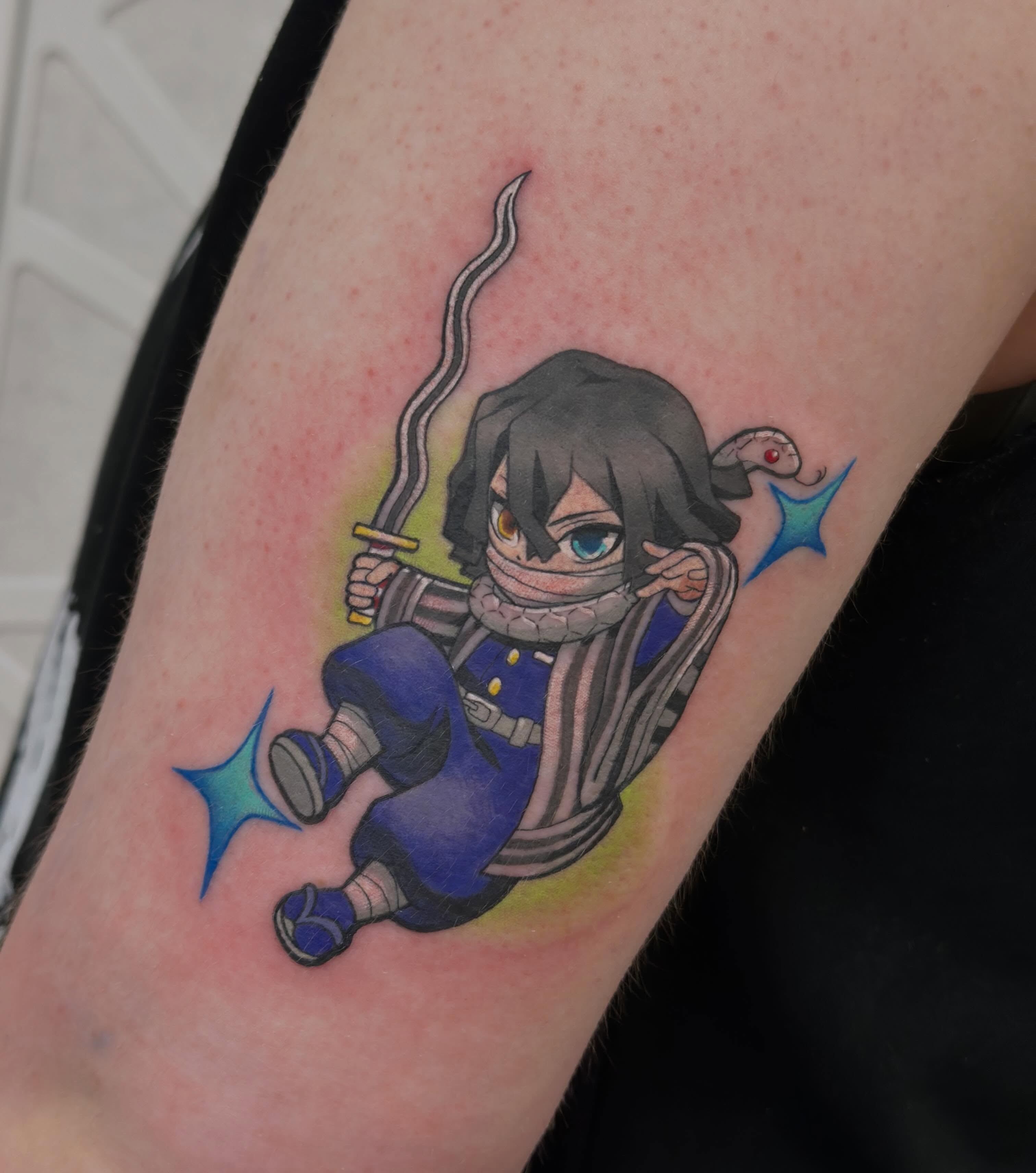 Anime character anime tattoo on the forearm by πππ£π£π β‘β§βΛ