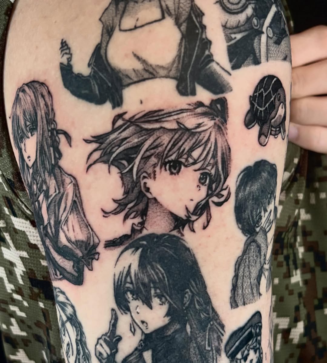 Tattoo by @tattooist_culp — anime, black_and_grey