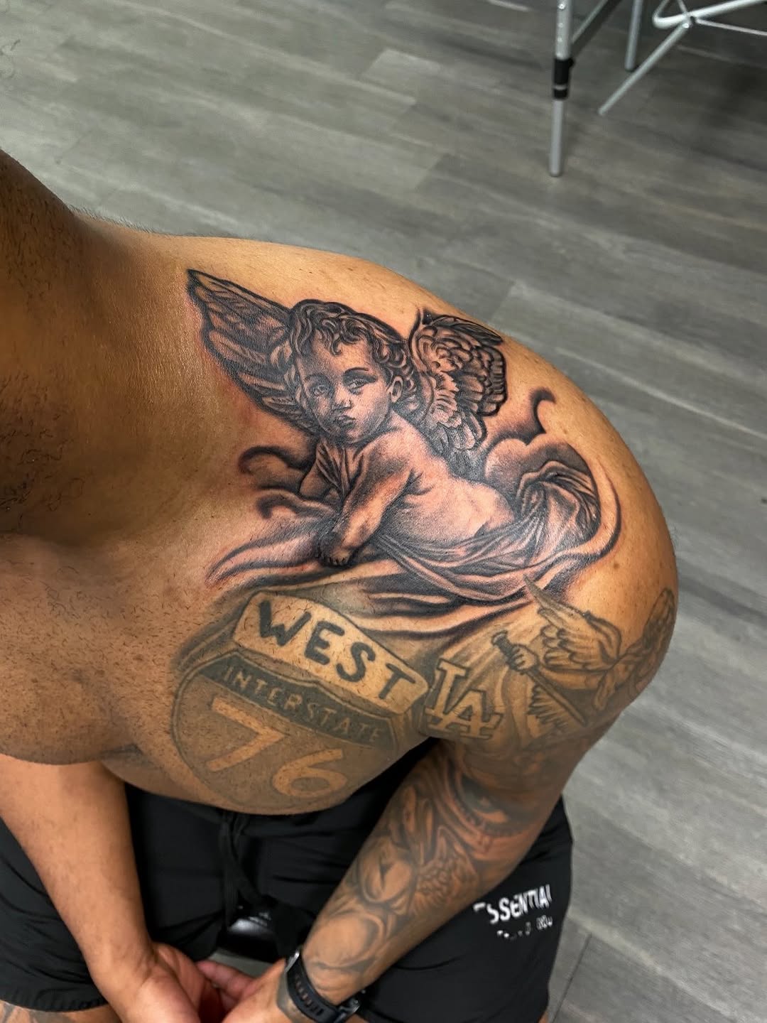 Tattoo by @stilmore_soulz — realism, black_and_grey