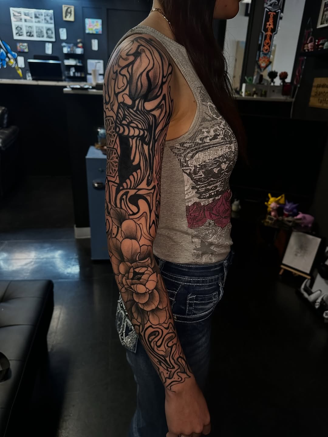 Tattoo by @hardtatz — black_and_grey, ornamental