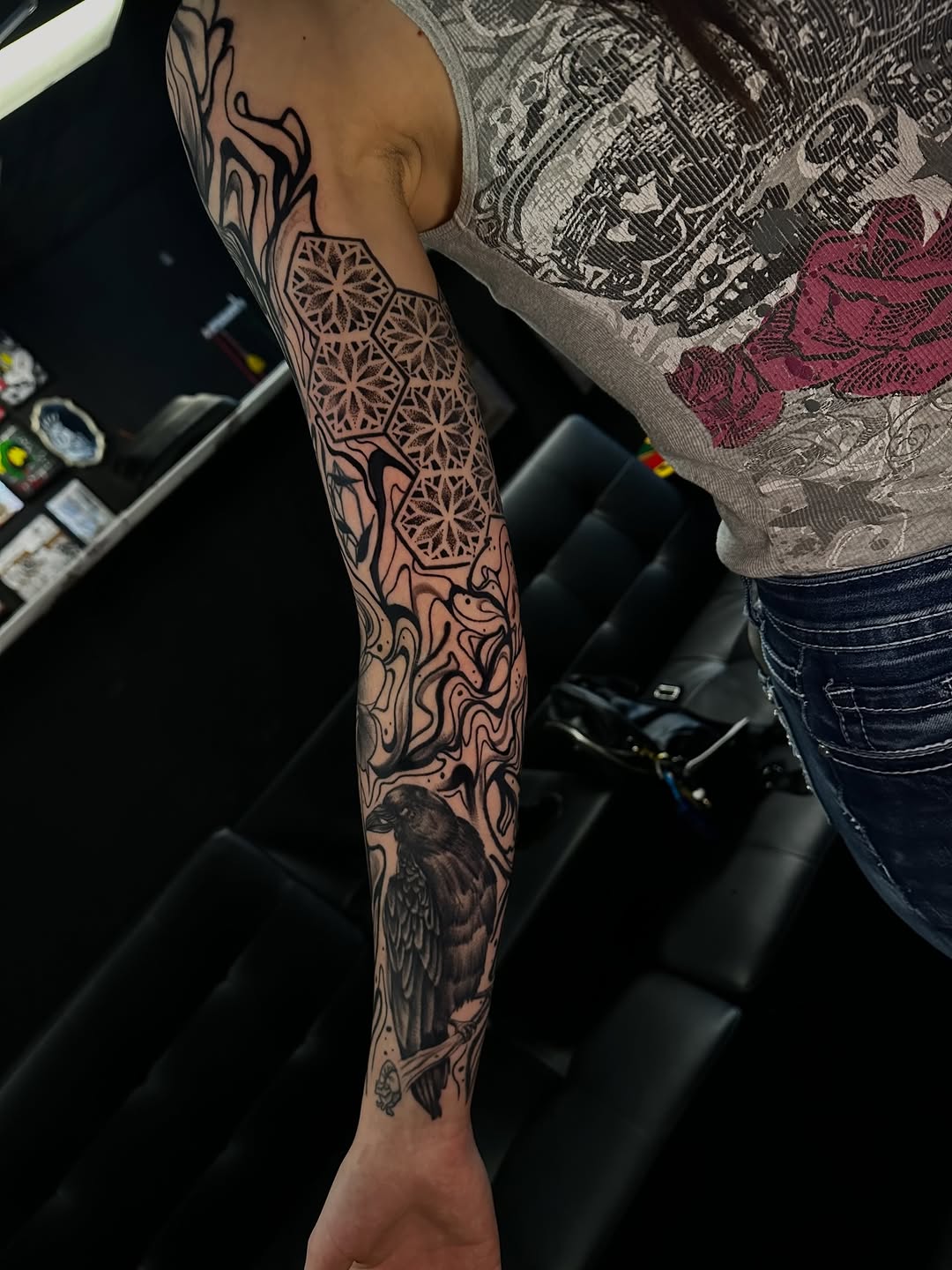 Tattoo by @hardtatz — geometric, black_and_grey