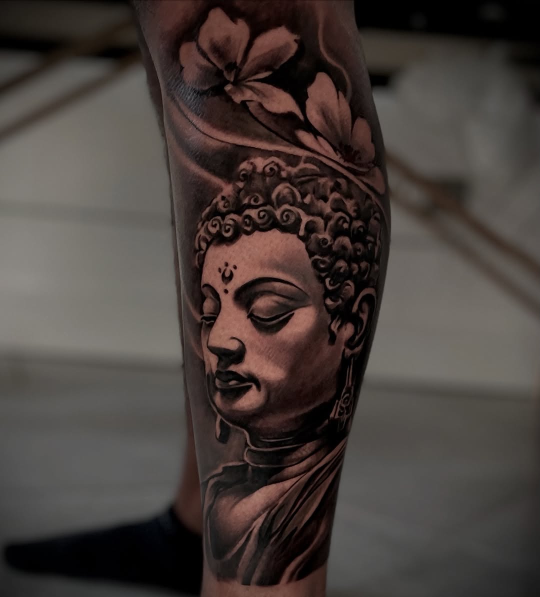 Tattoo by @sim_camillonitattoos — realism, black_and_grey