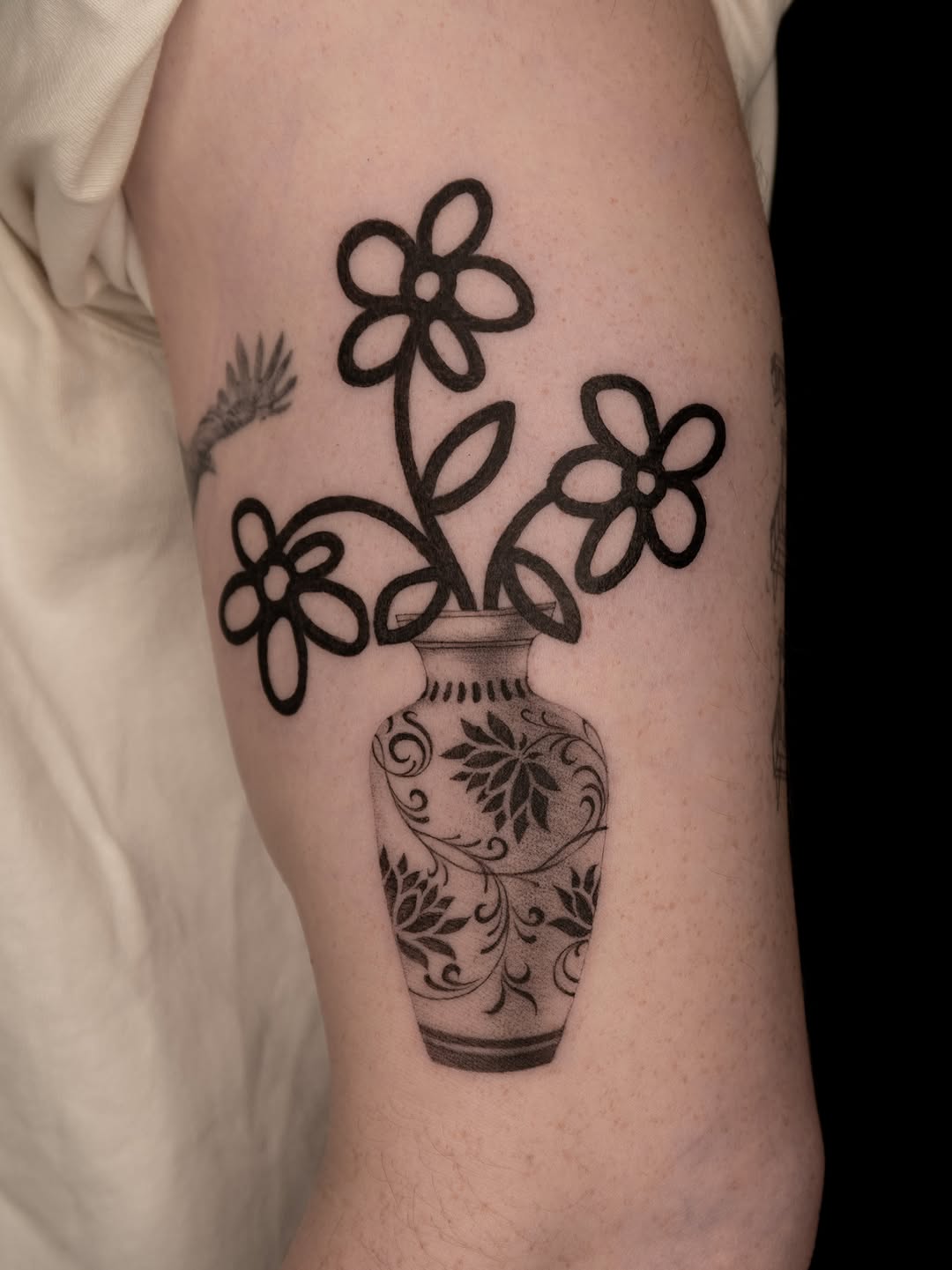Tattoo by @junh_tattoo — black_and_grey, ornamental
