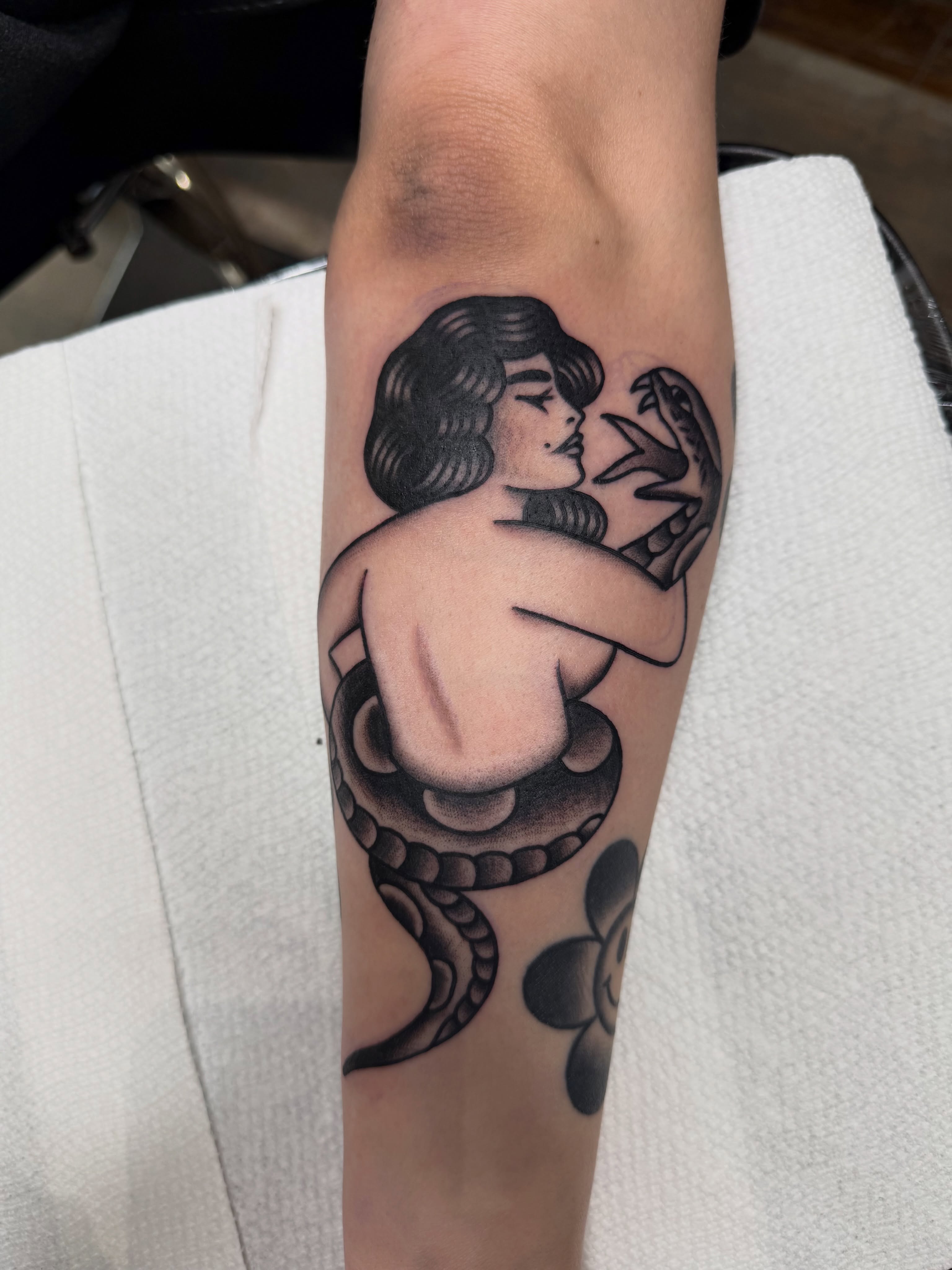 Tattoo by @logansightart — american_traditional, black_and_grey