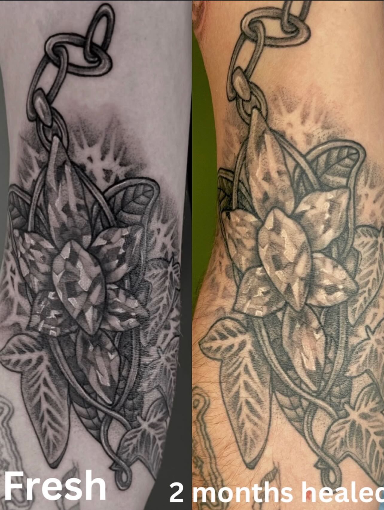 Tattoo by @bumbleknee_tattoos — black_and_grey