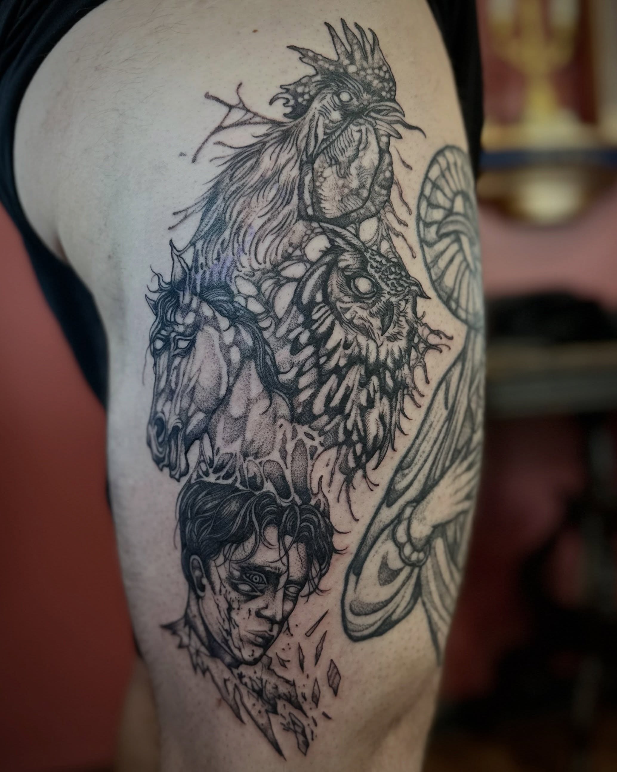 Mythical creature realism tattoo on the thigh by โฃ ๐ฝ๐๐๐๐๐ ๐ฟ๐๐๐๐๐๐๐๐๐๐๐ โฃ