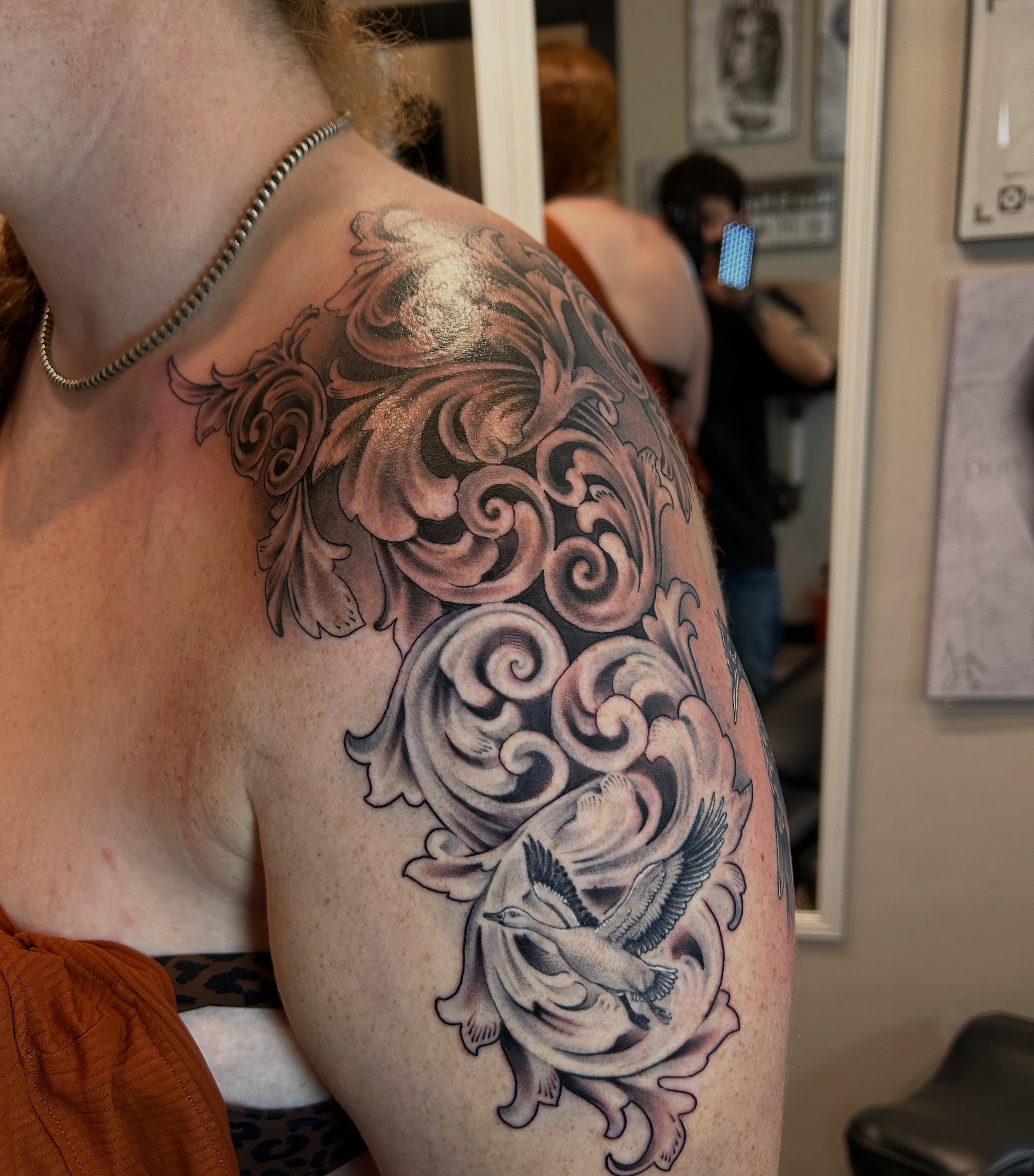 Tattoo by @jaytattoo405 — black_and_grey, ornamental
