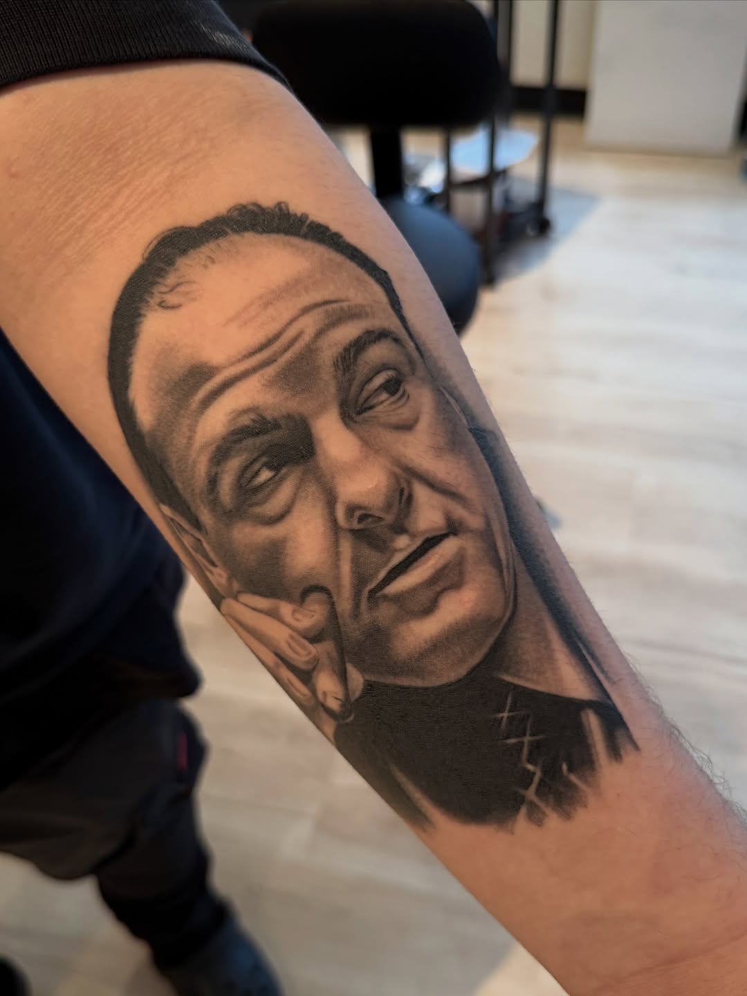 Tattoo by @stainlessneedle — realism, black_and_grey