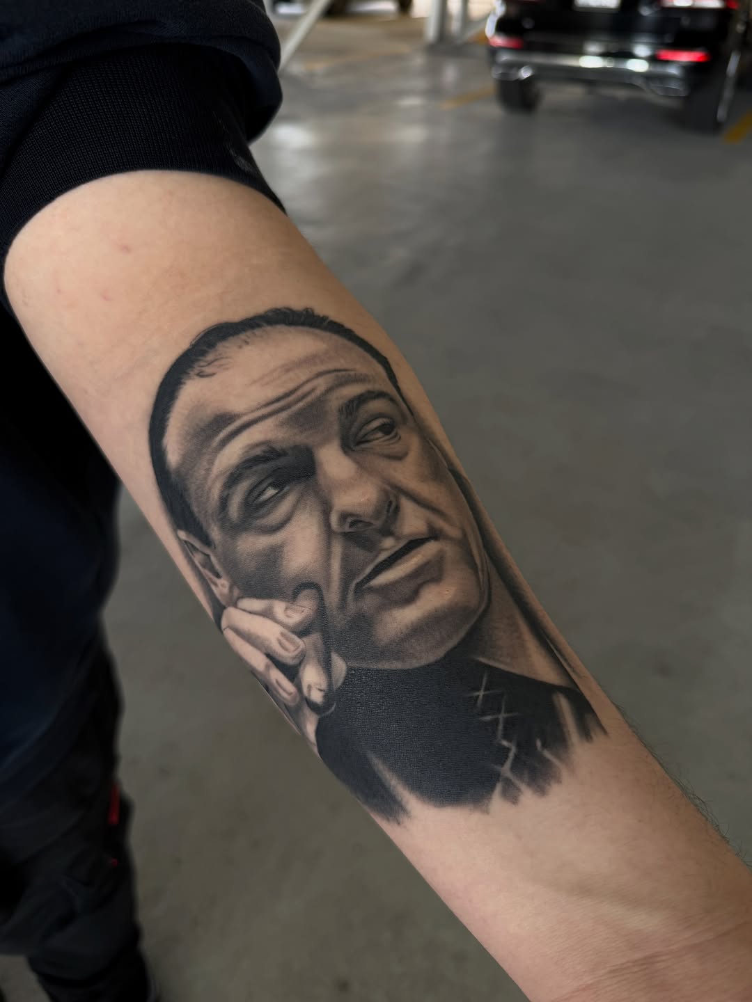 Tattoo by @stainlessneedle — realism, black_and_grey