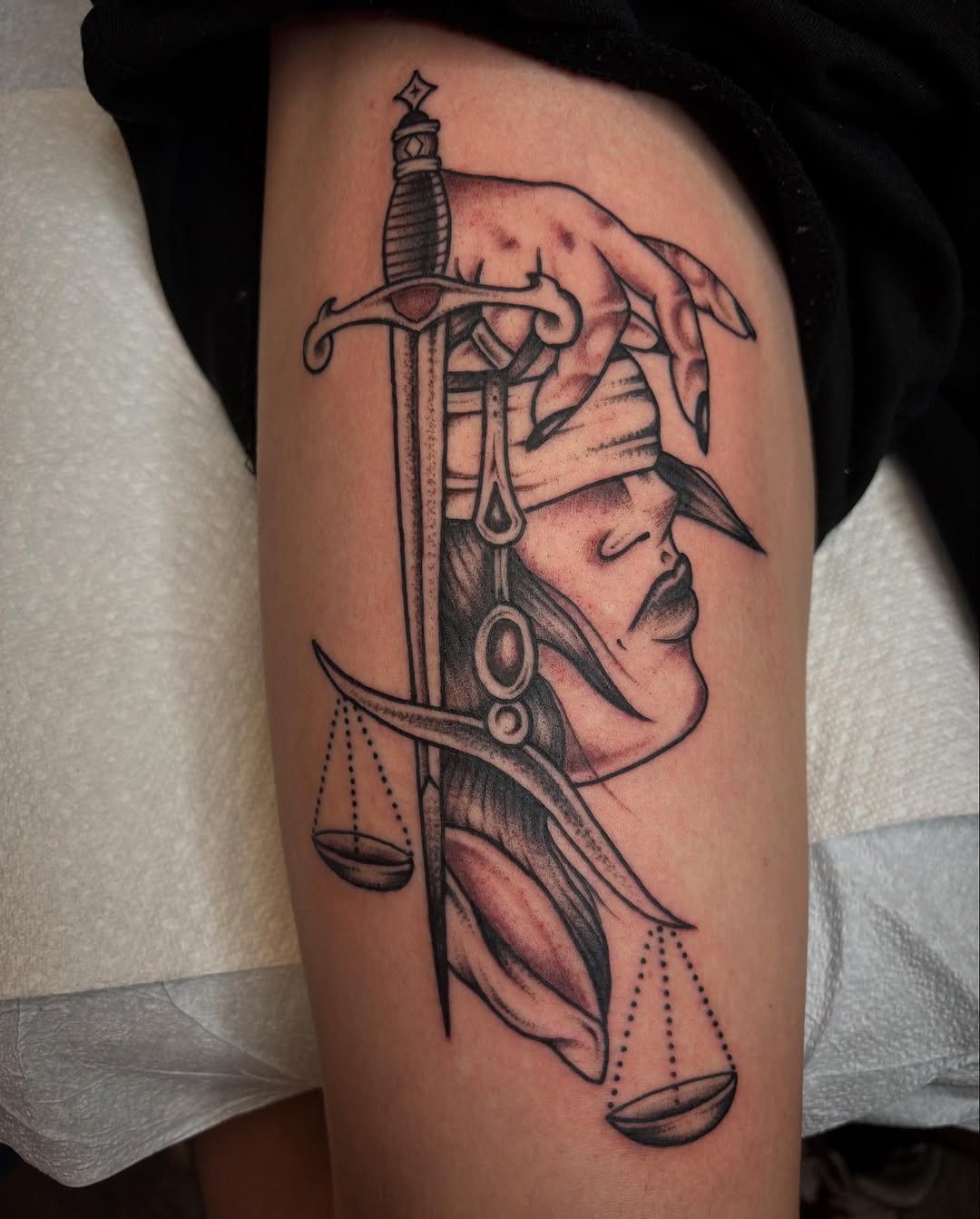 Tattoo by @brandimarietattoo — black_and_grey, realism