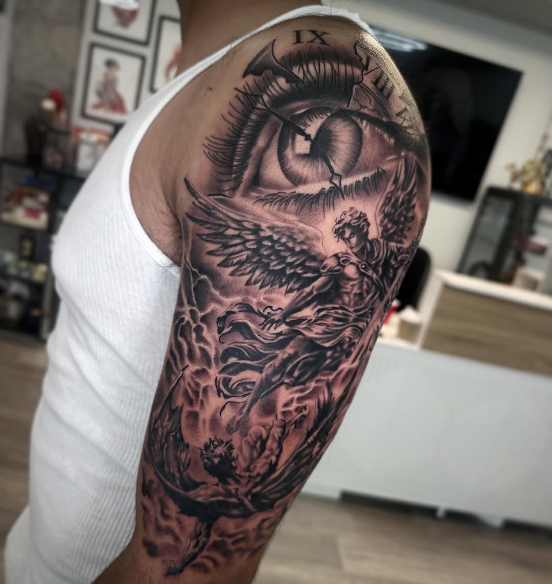 Tattoo by @inkbymaaku — black_and_grey, realism